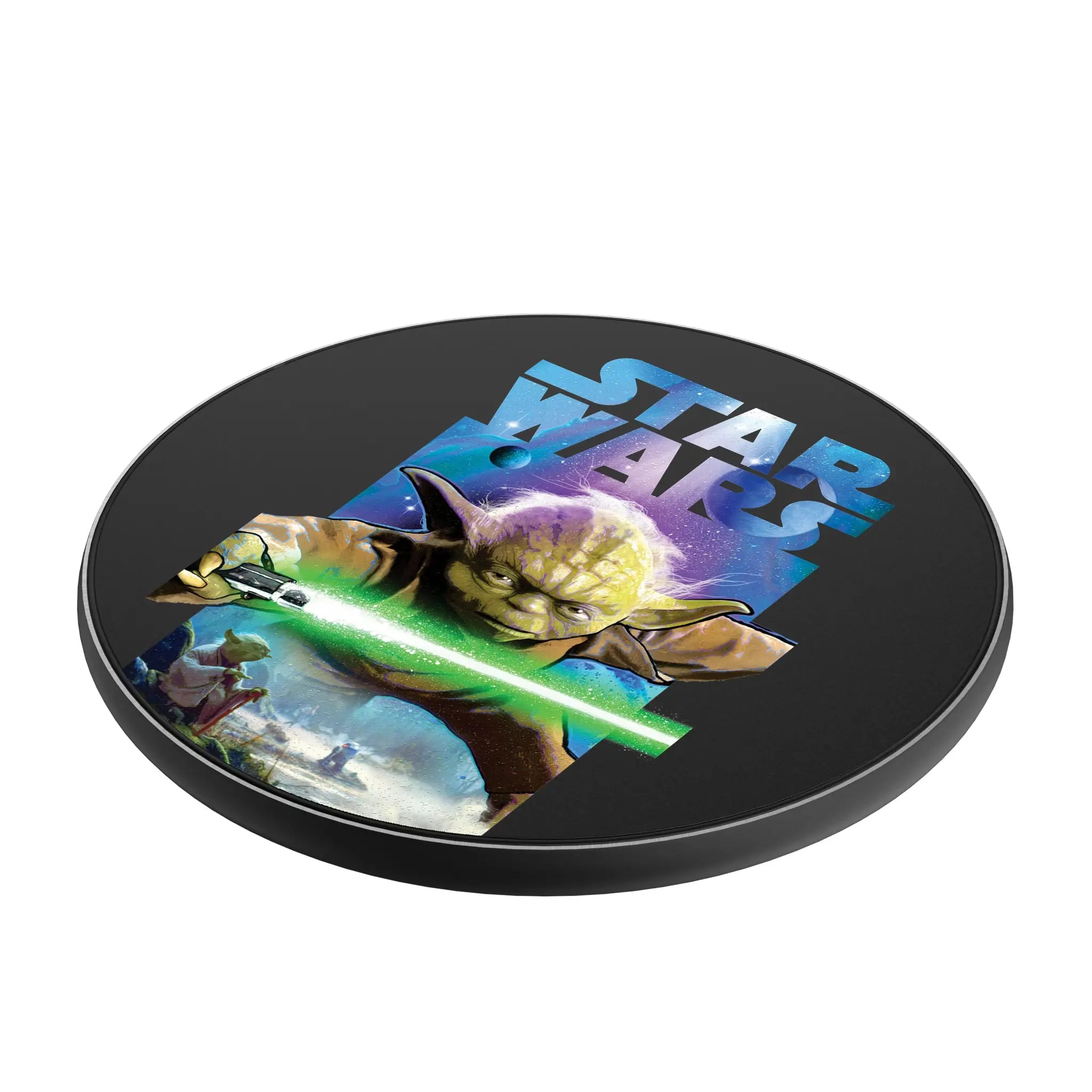 Star Wars Yoda Portrait Collage 15-Watt Wireless Charger - Isometric View