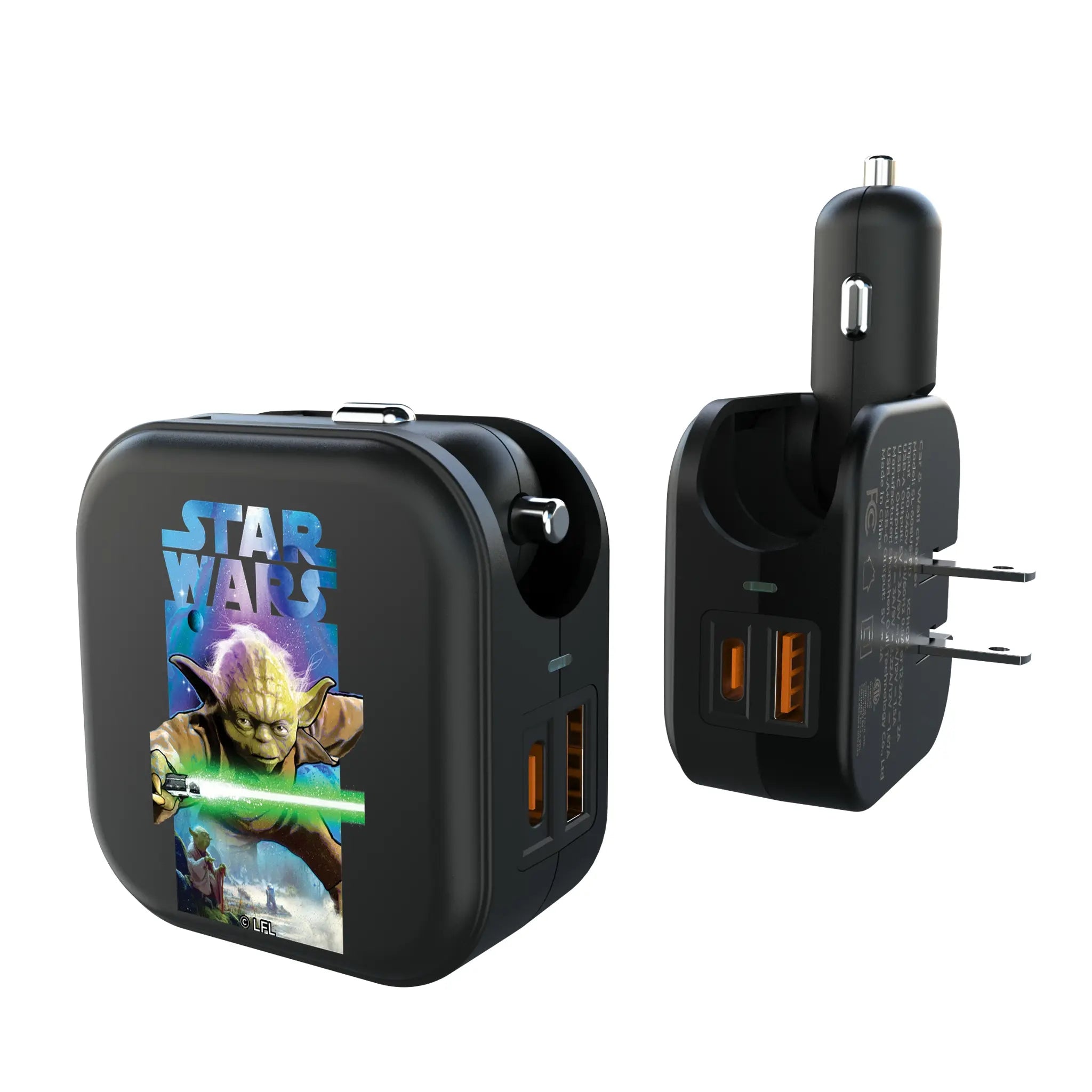 Star Wars Yoda Portrait Collage 2 in 1 USB A/C Charger