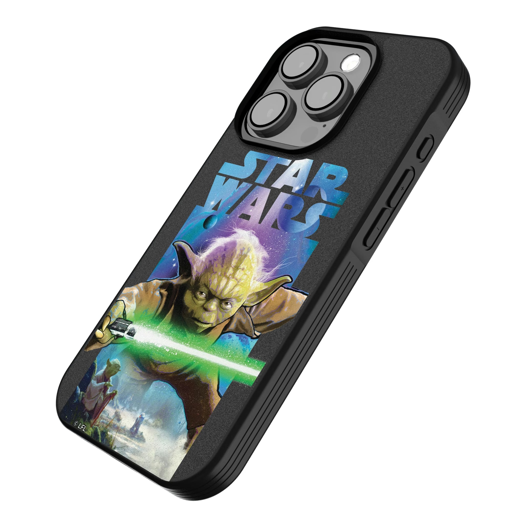 Star Wars Yoda Portrait Collage iPhone Bump Phone Case for Apple iPhone - Isometric View