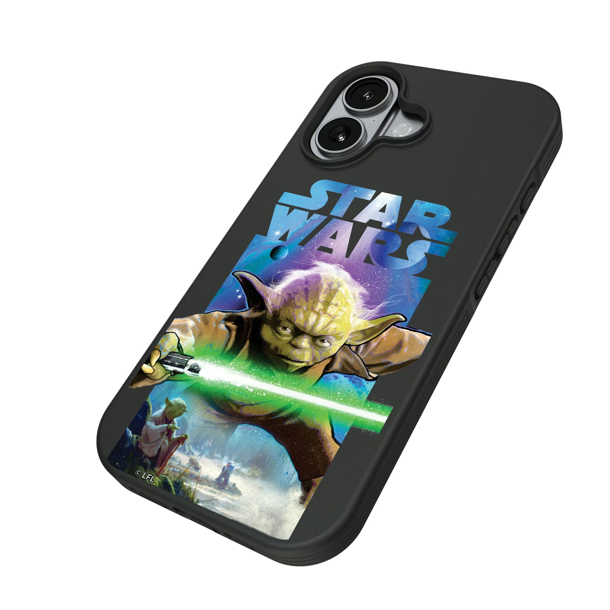 Star Wars Yoda Portrait Collage iPhone Bump Phone Case for Apple iPhone - Isometric View#Device_iPhone 17