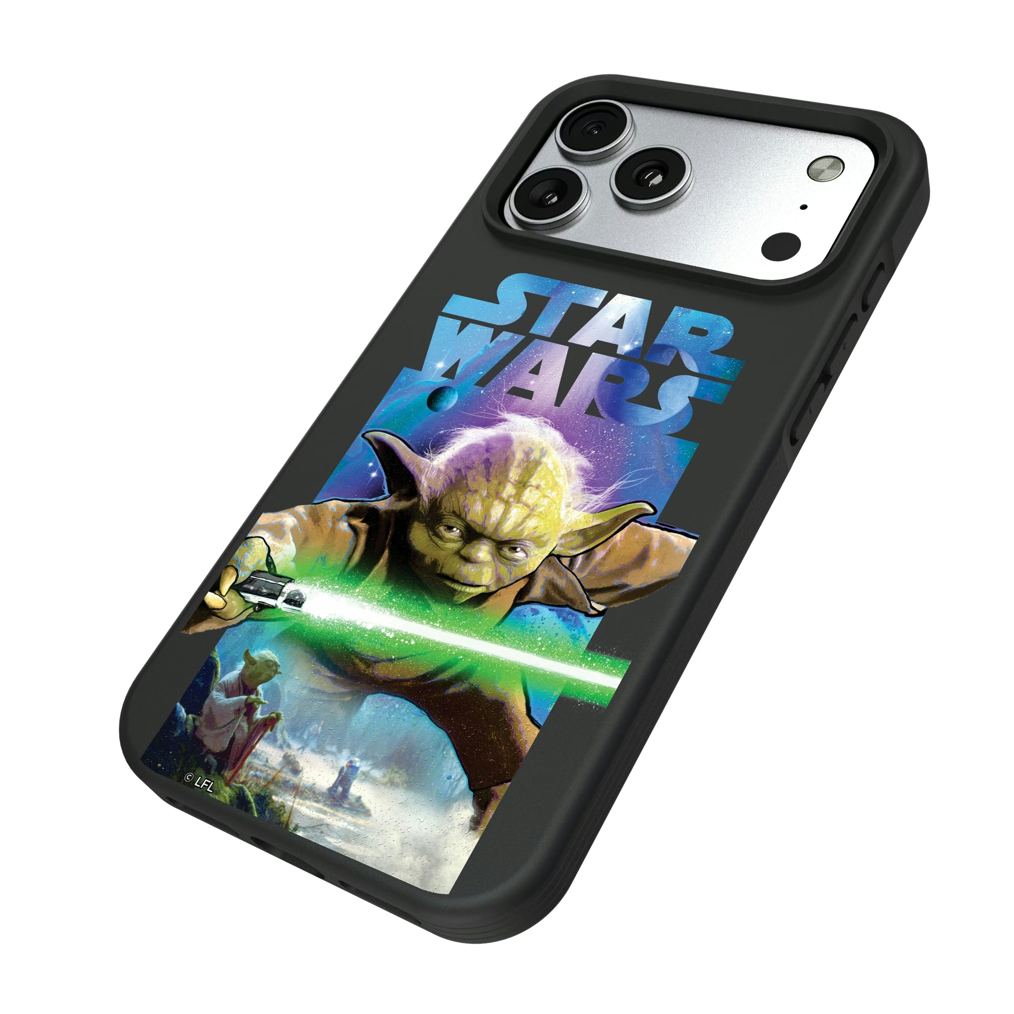 Star Wars Yoda Portrait Collage iPhone Bump Phone Case for Apple iPhone - Isometric View#Device_iPhone 17 Pro Max