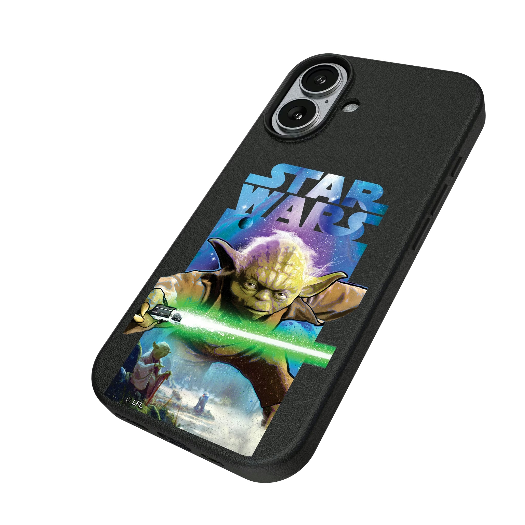 Star Wars Yoda Portrait Collage iPhone MagSafe Compatible Phone Case for Apple iPhone - Isometric View#Device_iPhone 17
