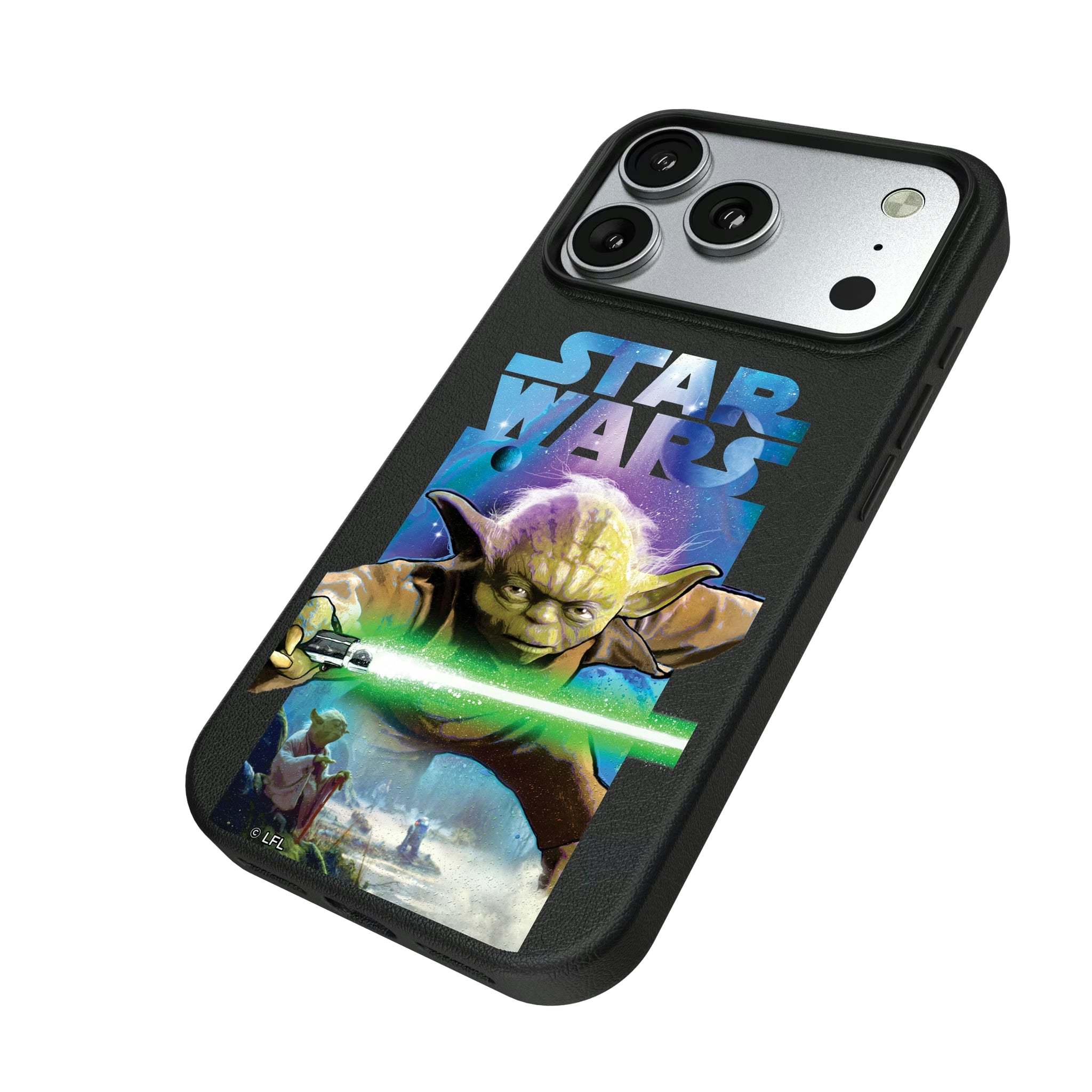 Star Wars Yoda Portrait Collage iPhone MagSafe Compatible Phone Case for Apple iPhone - Isometric View#Device_iPhone 17 Pro