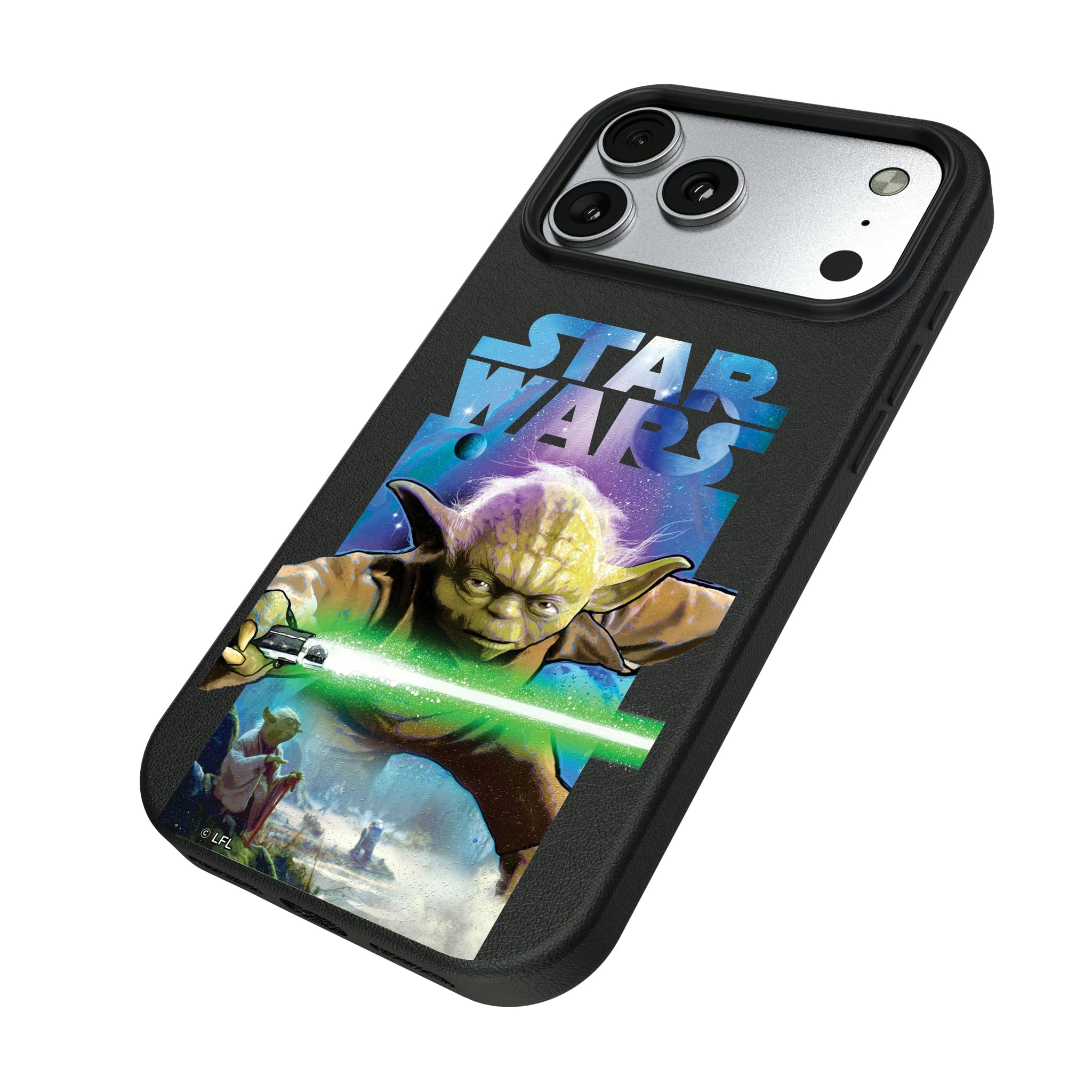 Star Wars Yoda Portrait Collage iPhone MagSafe Compatible Phone Case for Apple iPhone - Isometric View#Device_iPhone 17 Pro Max
