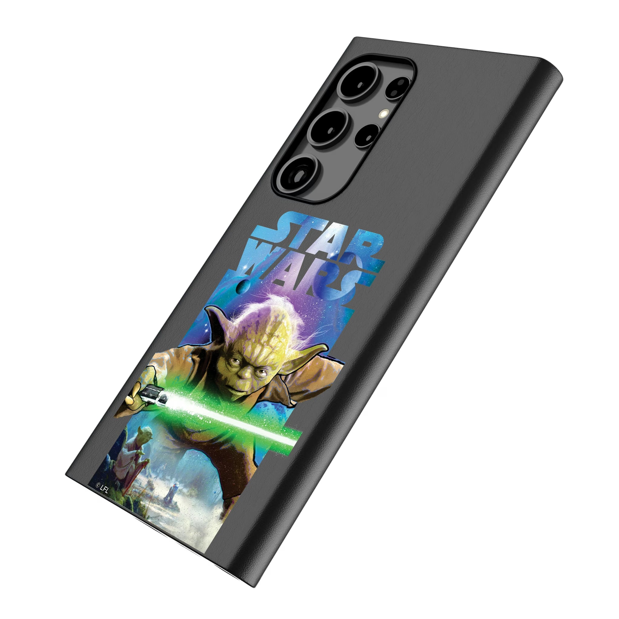 Star Wars Yoda Portrait Collage Galaxy MagSafe Compatible Phone Case for Samsung Galaxy - Isometric View