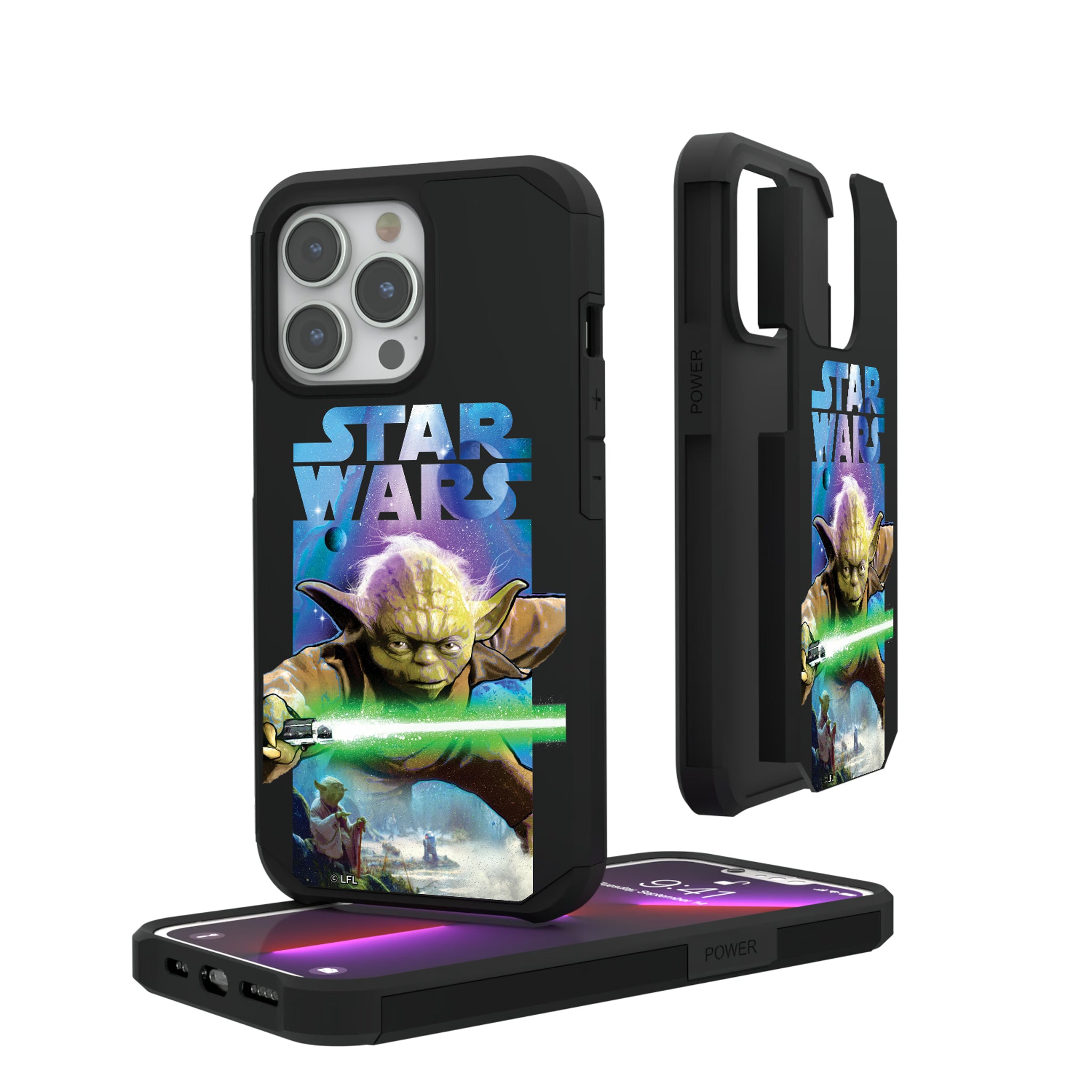 Star Wars Yoda Portrait Collage iPhone Rugged Phone Case for Apple iPhone