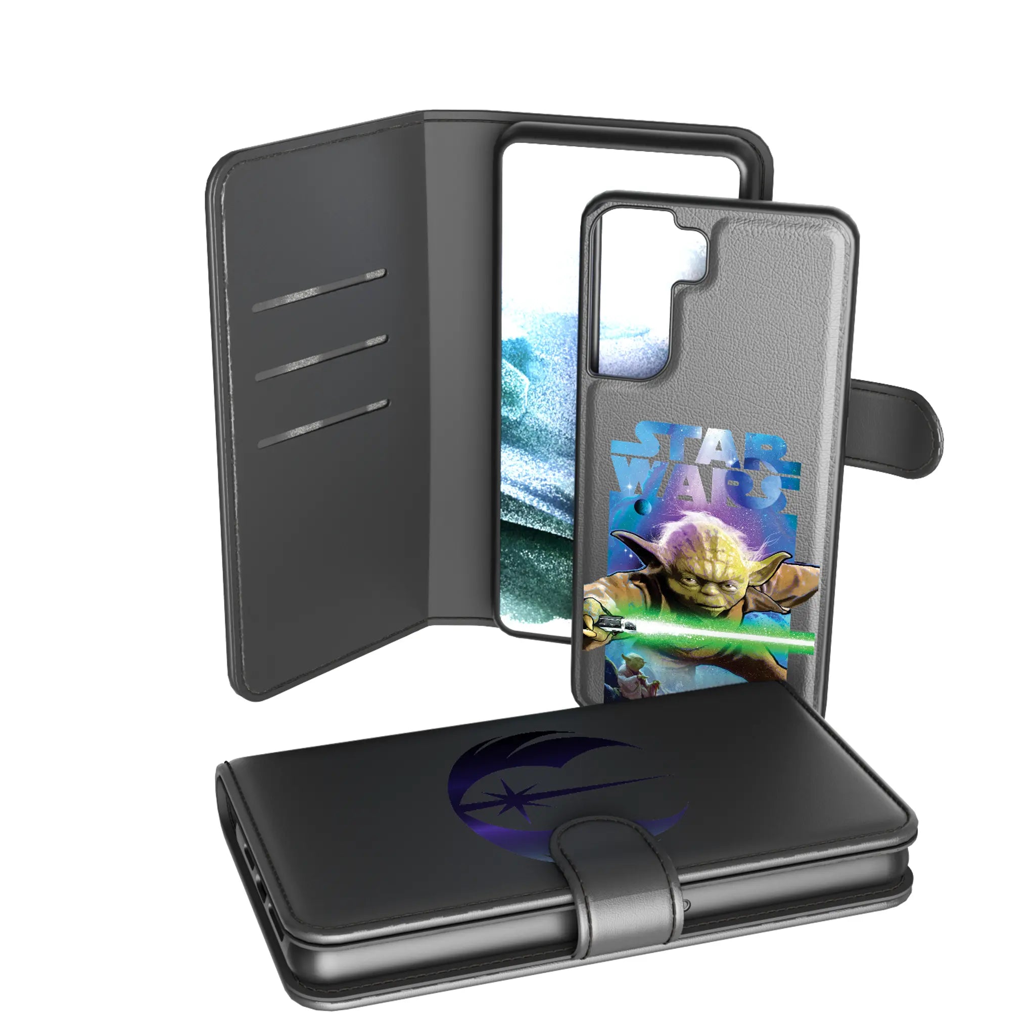 Star Wars Yoda Portrait Collage Galaxy Wallet Phone Case for Samsung Galaxy