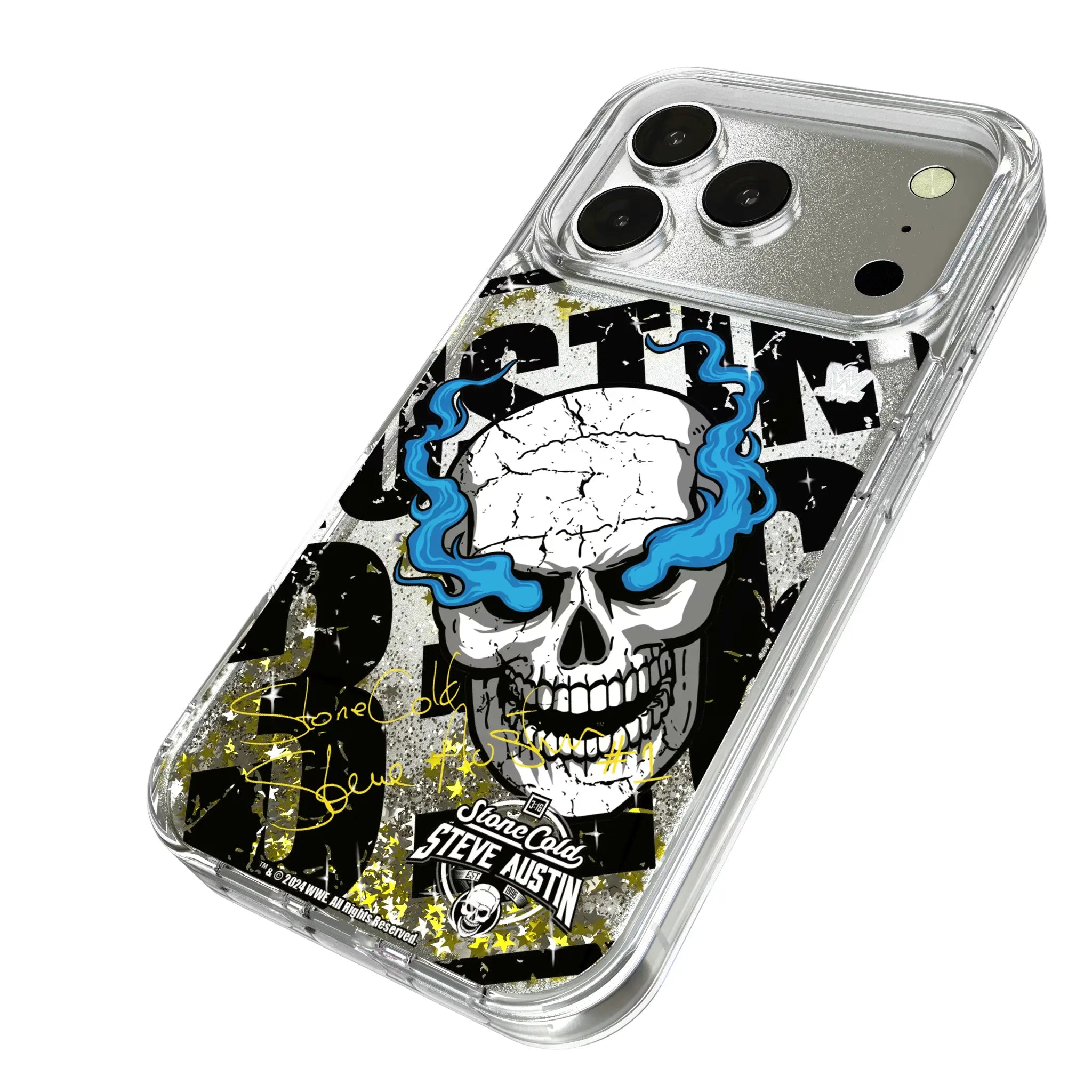 Stone Cold Steve Austin Impact iPhone Glitter Phone Case for Apple iPhone - Isometric View