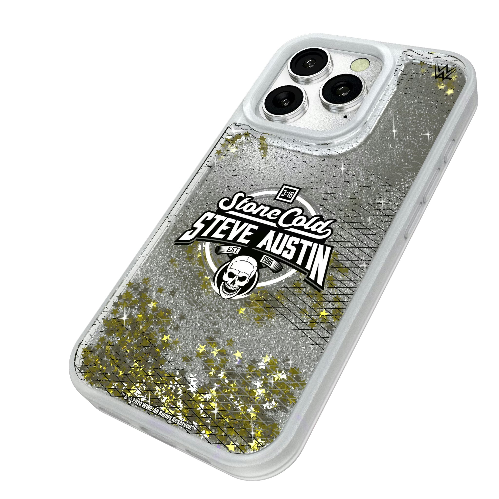 Stone Cold Steve Austin Steel iPhone Glitter Phone Case for Apple iPhone - Isometric View#Device_iPhone 16 Pro