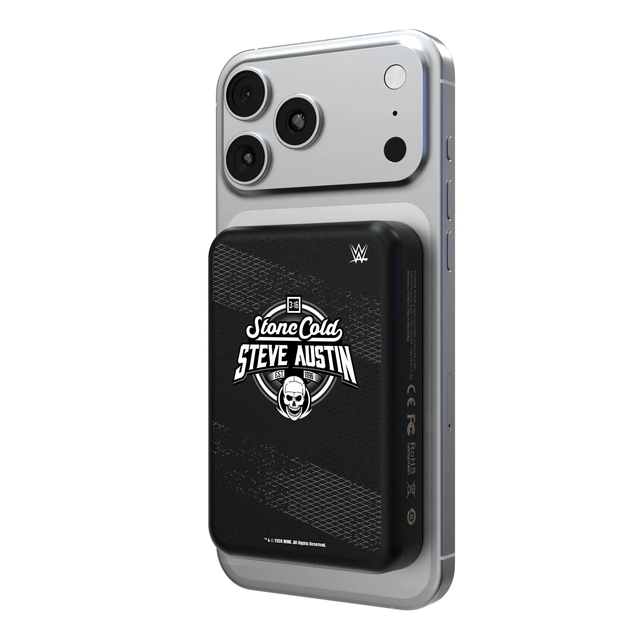Stone Cold Steve Austin Steel Wireless Mag Power Bank