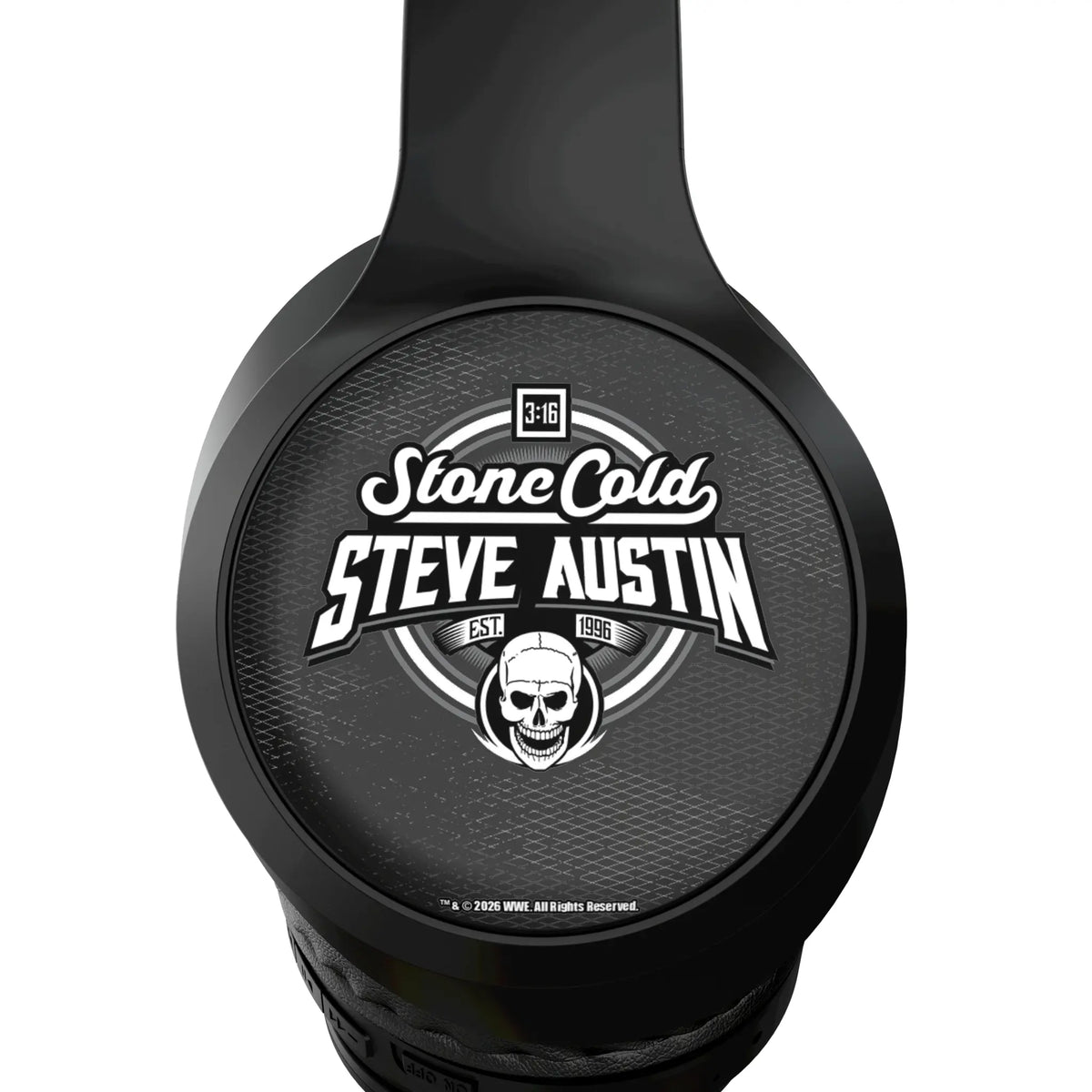 Stone Cold Steve Austin Steel Wireless Over-Ear Headphones With Case - Detail