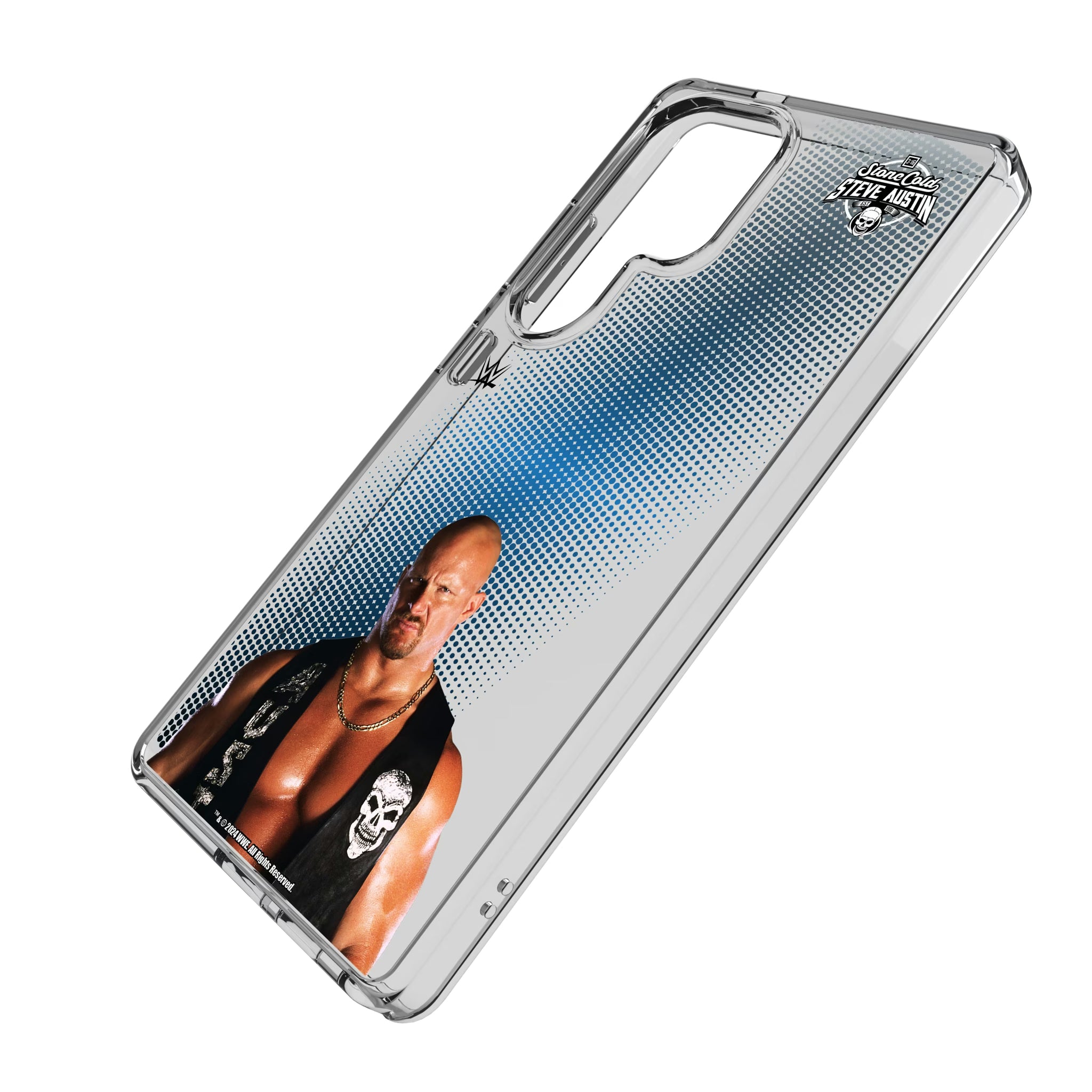 Stone Cold Steve Austin Superstar Galaxy Clear Phone Case for Samsung Galaxy - Isometric View