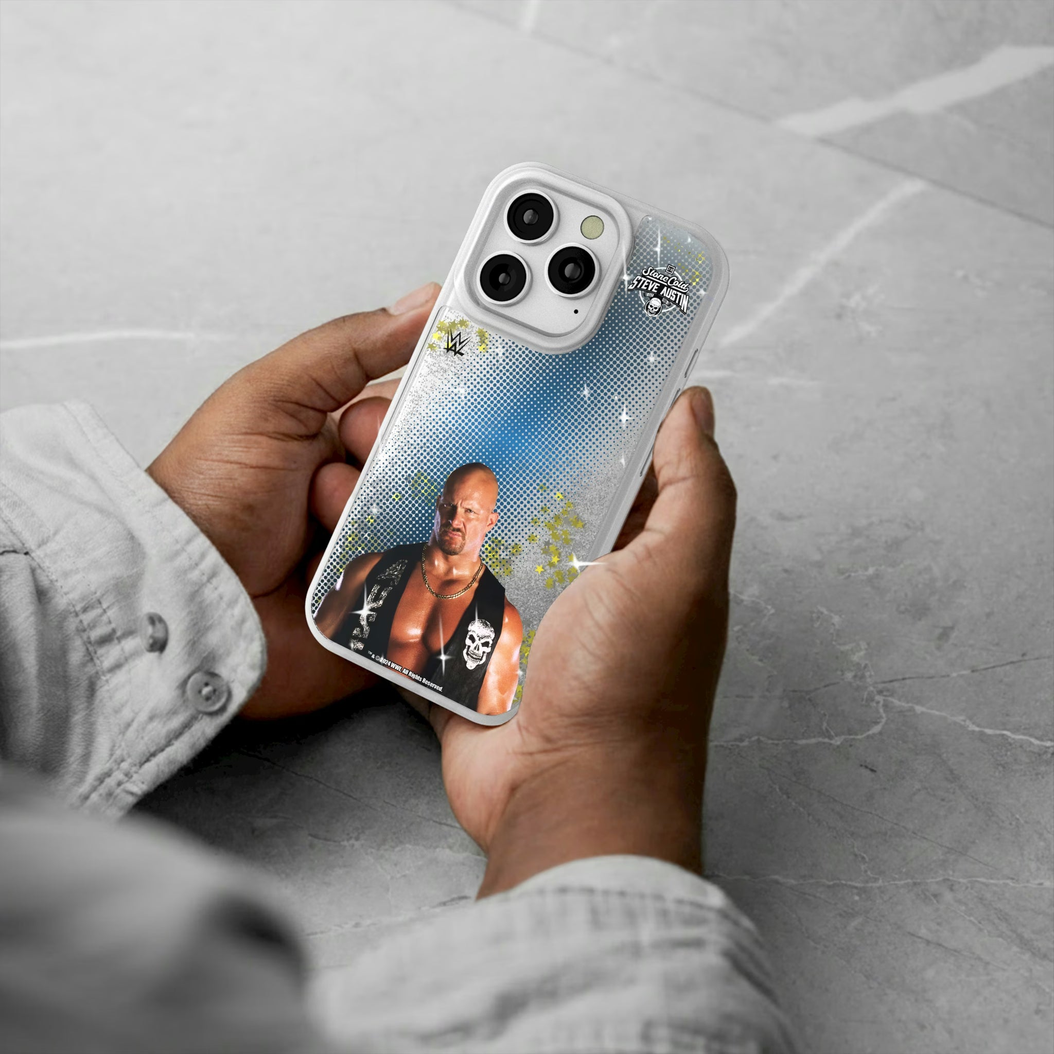 Stone Cold Steve Austin Superstar iPhone Glitter Phone Case for Apple iPhone - Lifestyle#Device_iPhone 16 Pro