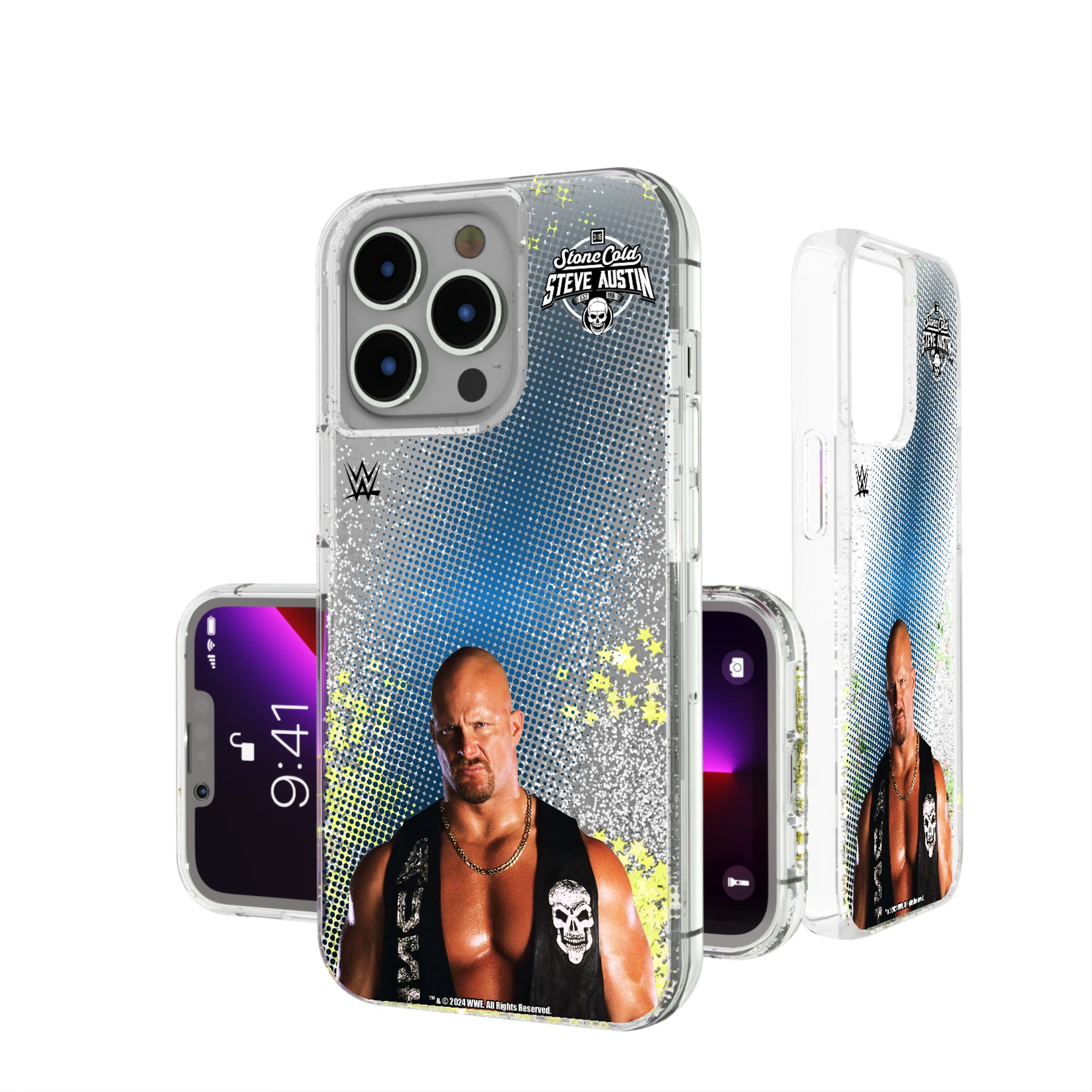 Stone Cold Steve Austin Superstar iPhone Glitter Phone Case for Apple iPhone