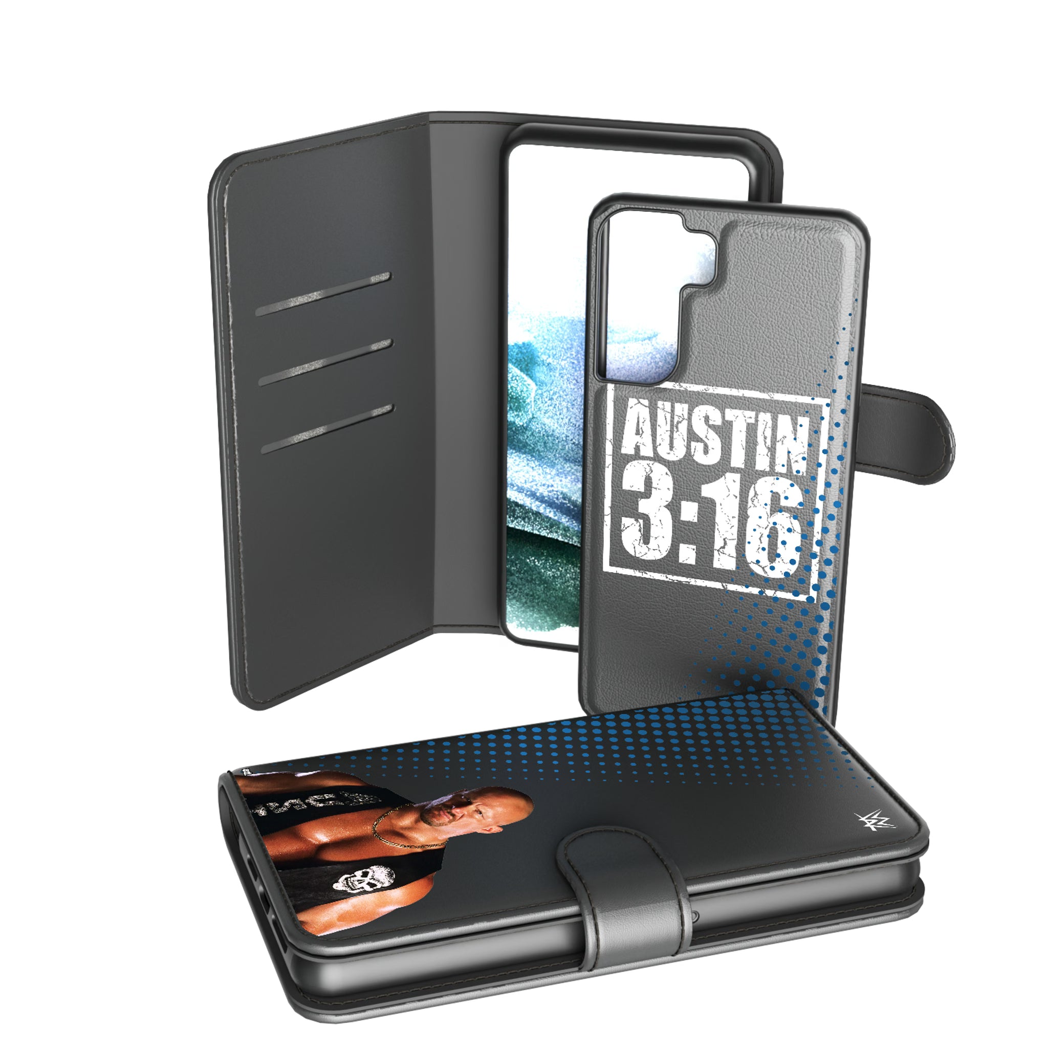 Stone Cold Steve Austin Superstar Galaxy Wallet Phone Case for Samsung Galaxy
