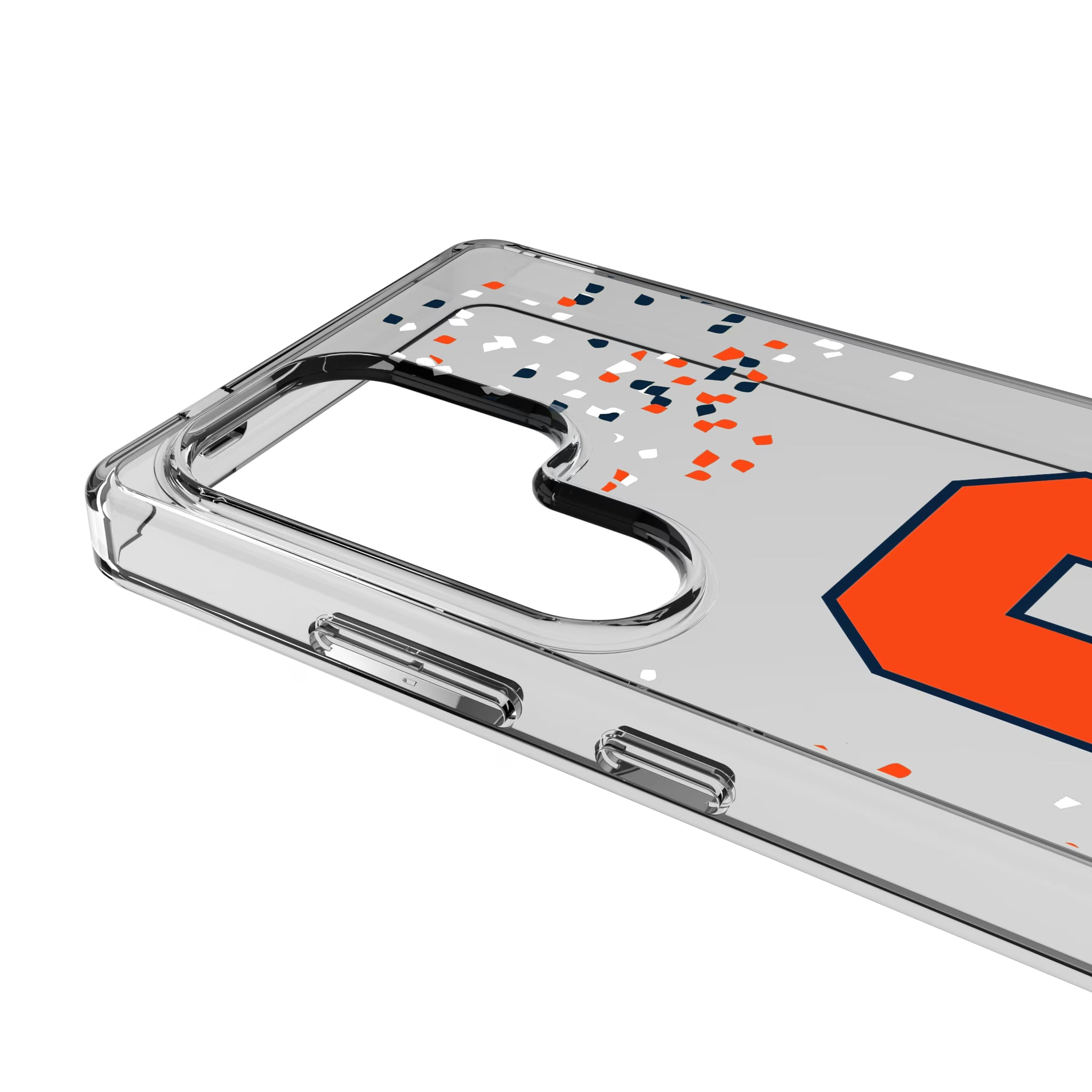 Syracuse University Orange Confetti Galaxy Clear Phone Case for Samsung Galaxy - Detail