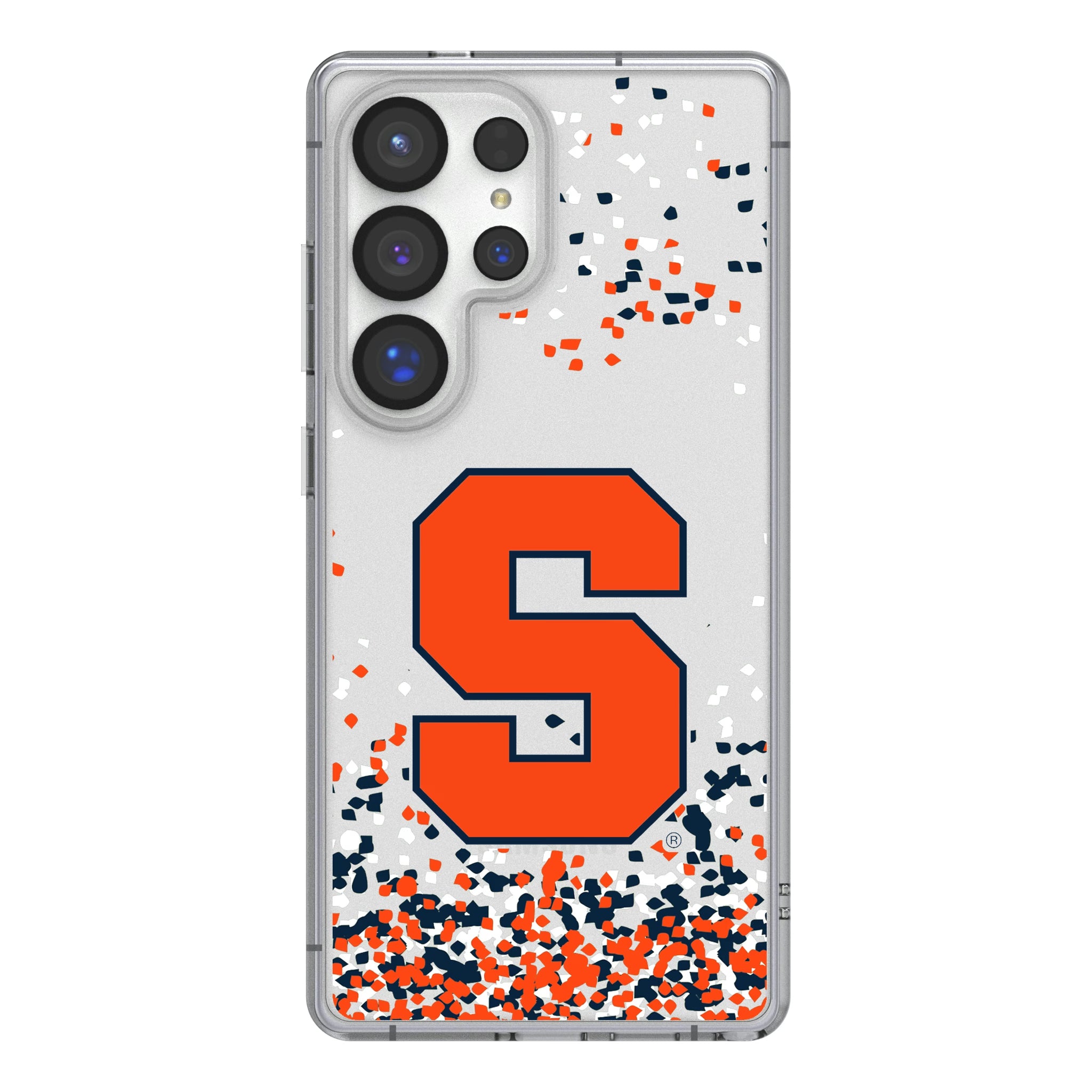 Syracuse University Orange Confetti Galaxy Clear Phone Case for Samsung Galaxy