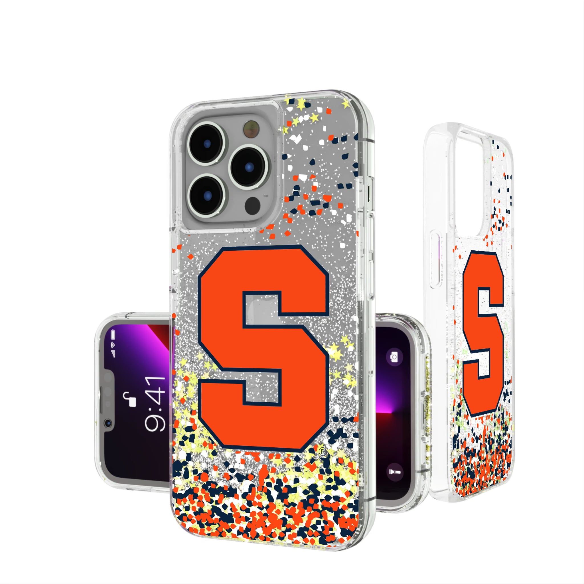 Syracuse University Orange Confetti iPhone Glitter Phone Case for Apple iPhone