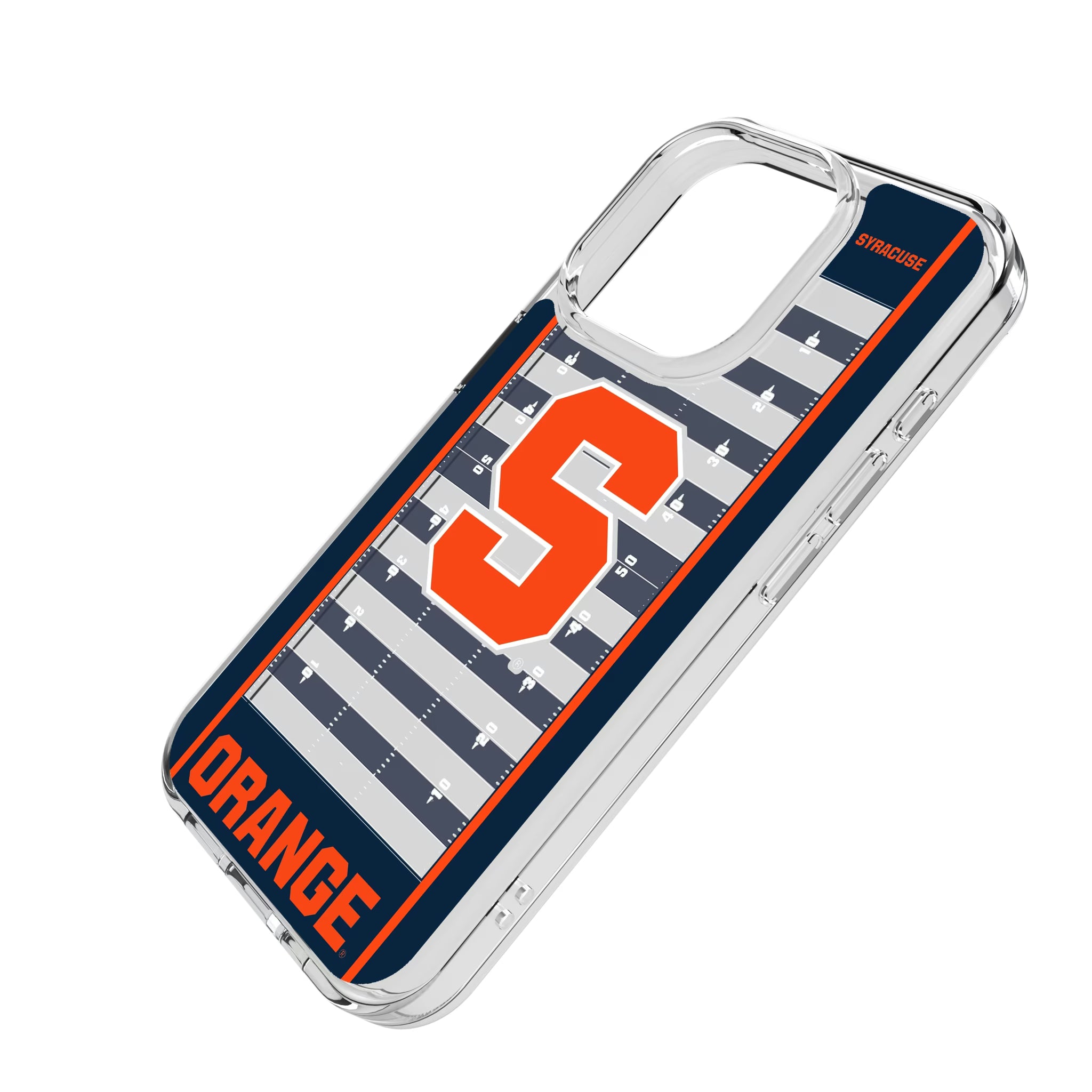 Syracuse University Orange Field iPhone Clear Phone Case for Apple iPhone - Isometric View