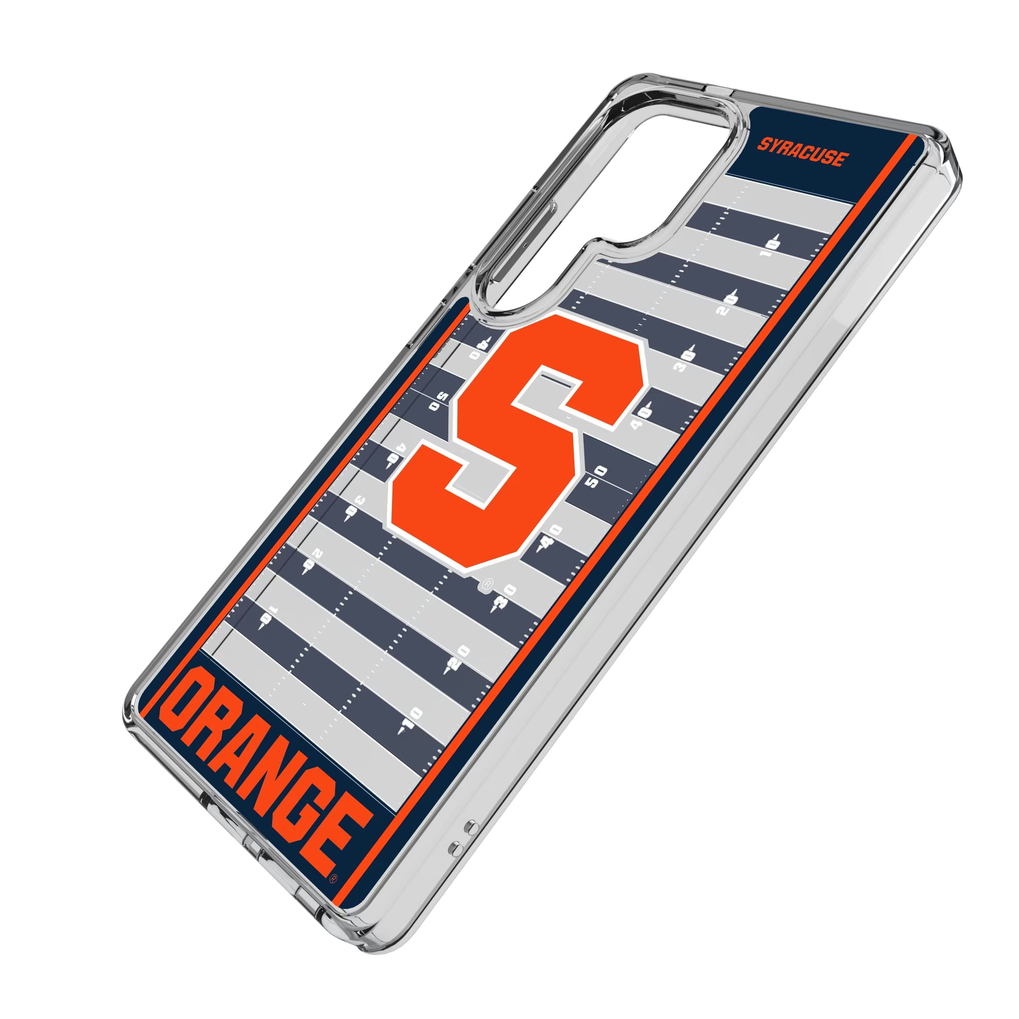 Syracuse University Orange Field Galaxy Clear Phone Case for Samsung Galaxy - Isometric View