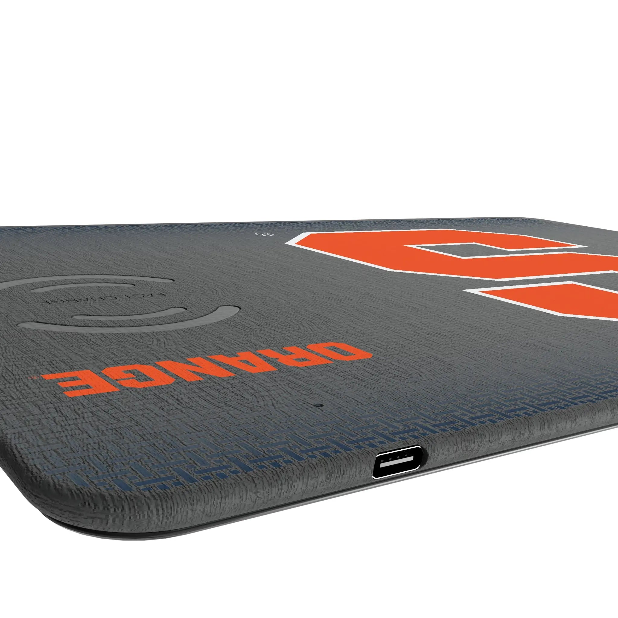 Syracuse University Orange Linen 15-Watt Wireless Charger and Mouse Pad