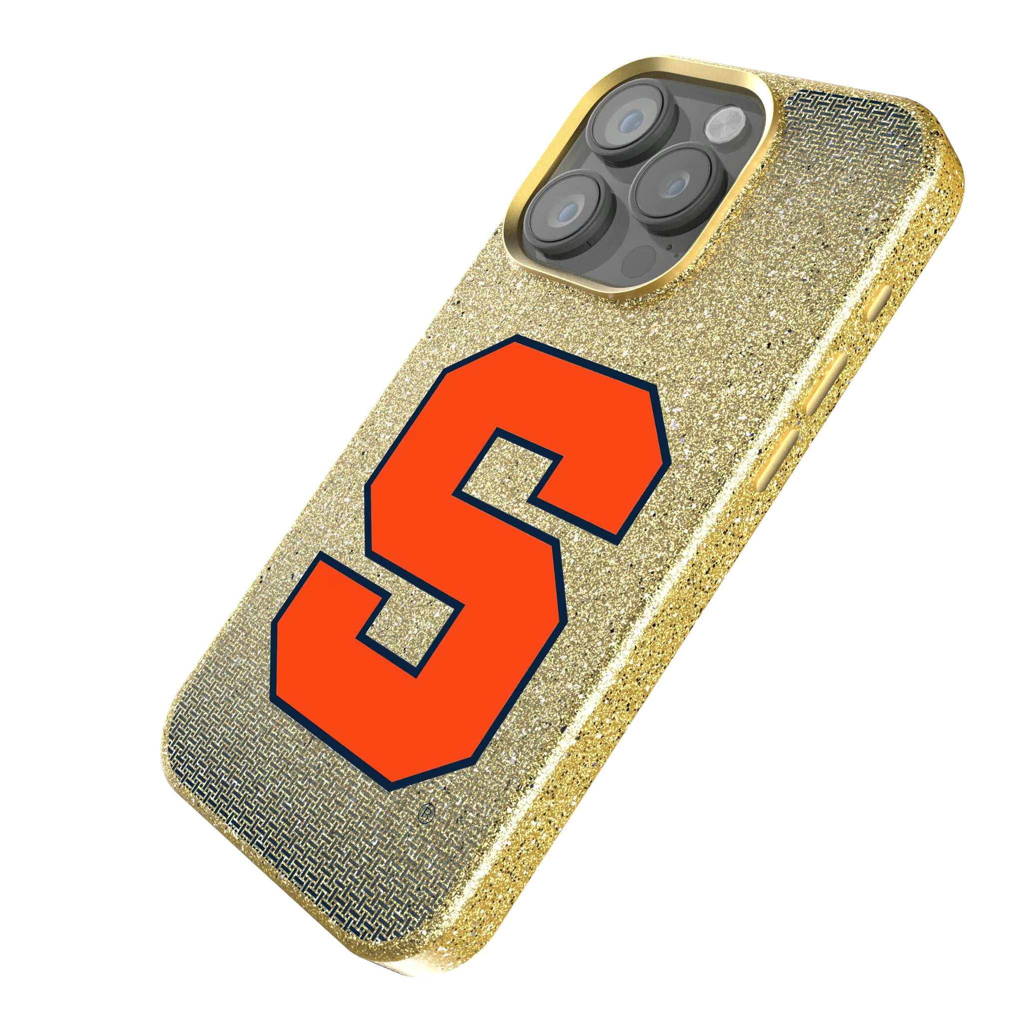Syracuse University Orange Linen iPhone Bling Phone Case for Apple iPhone - Isometric View