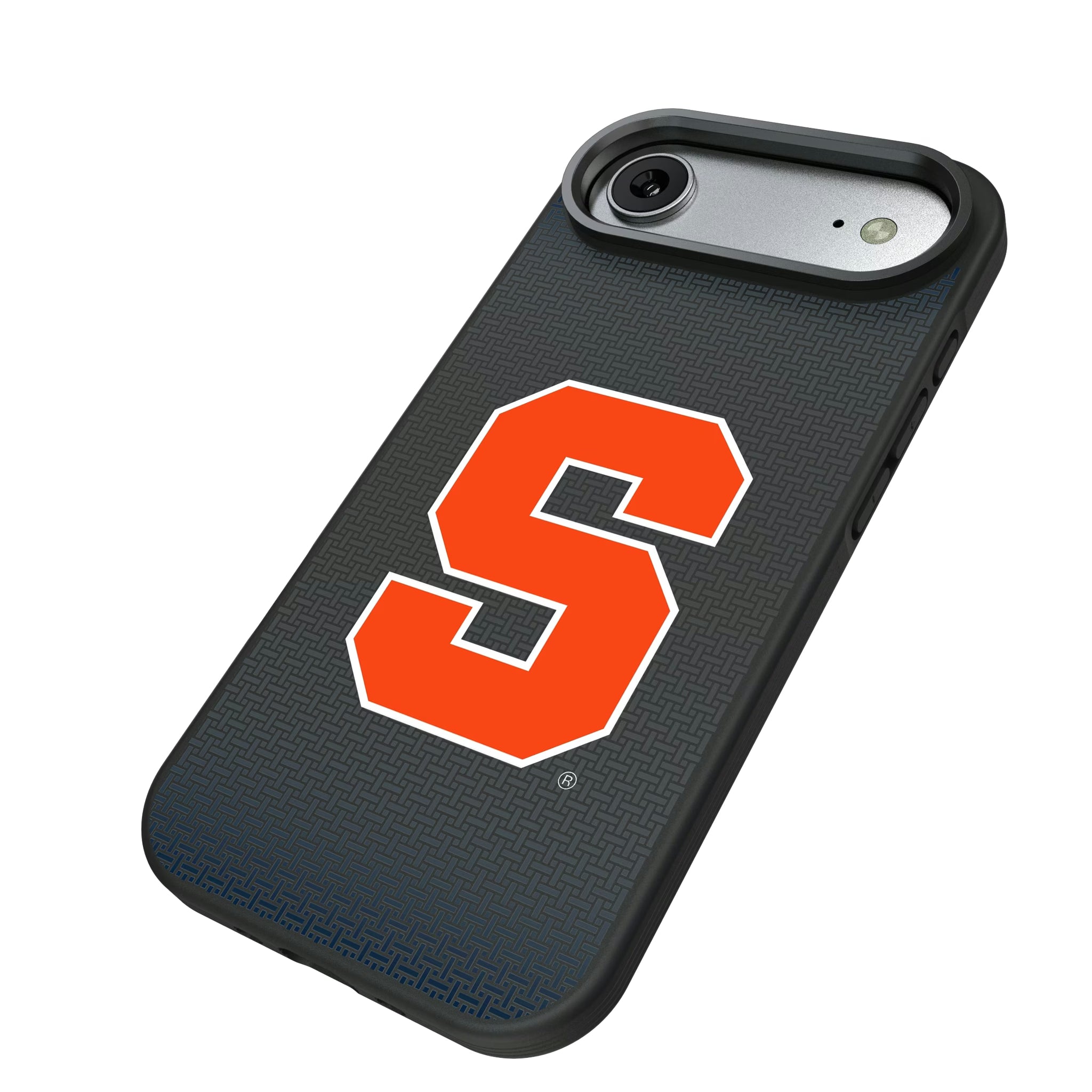 Syracuse University Orange Linen iPhone Bump Phone Case for Apple iPhone - Isometric View#Device_iPhone Air