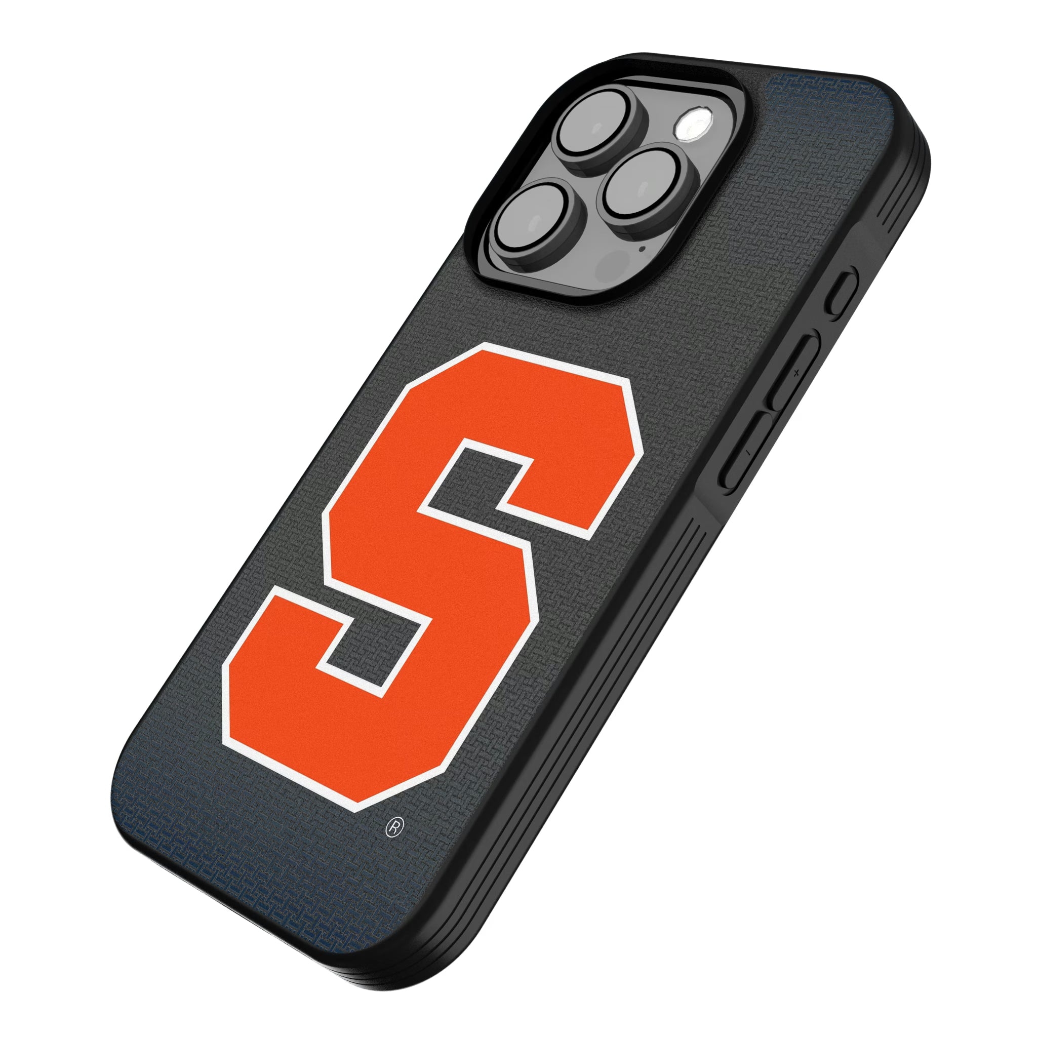 Syracuse University Orange Linen iPhone Bump Phone Case for Apple iPhone - Isometric View