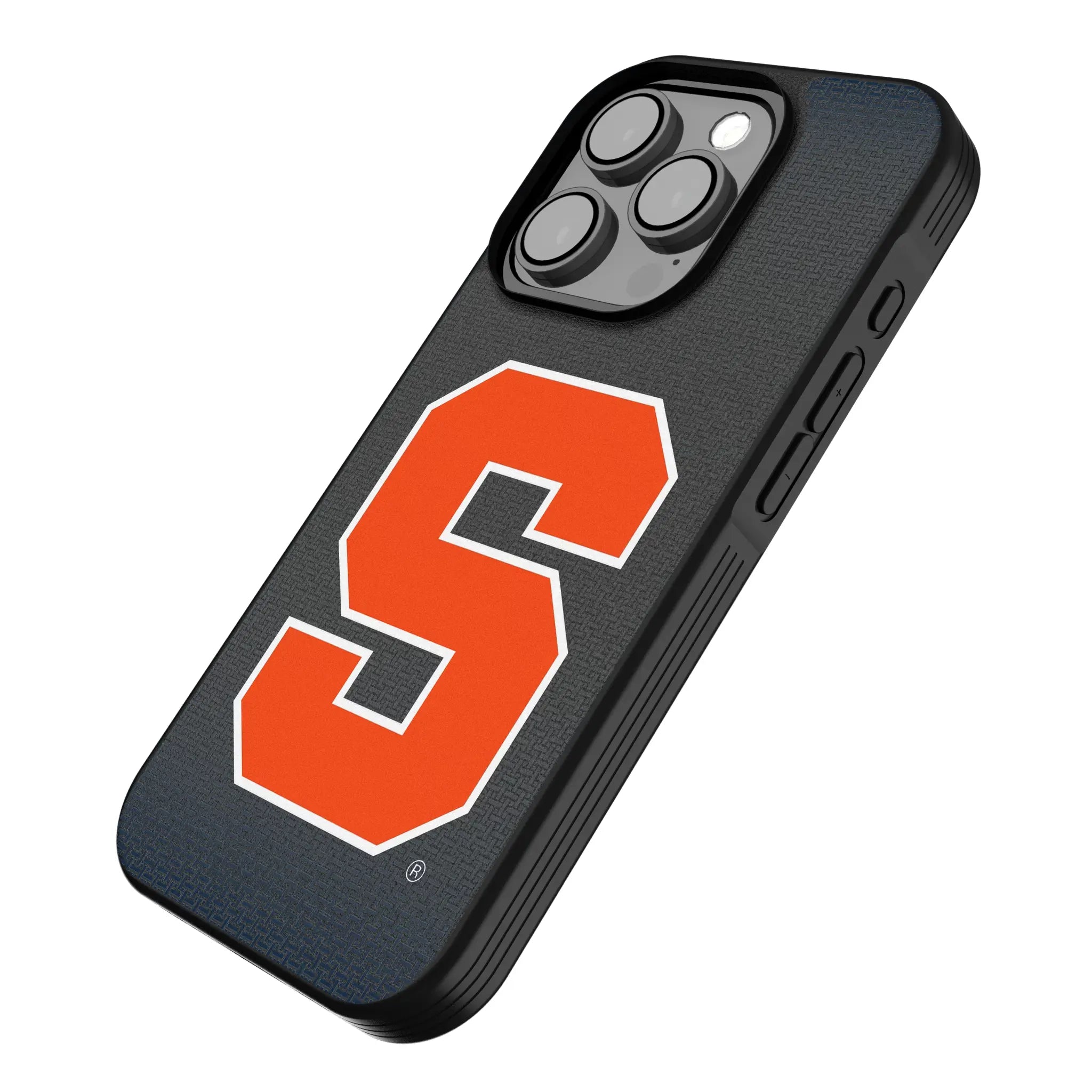 Syracuse University Orange Linen iPhone Bump Phone Case for Apple iPhone - Isometric View