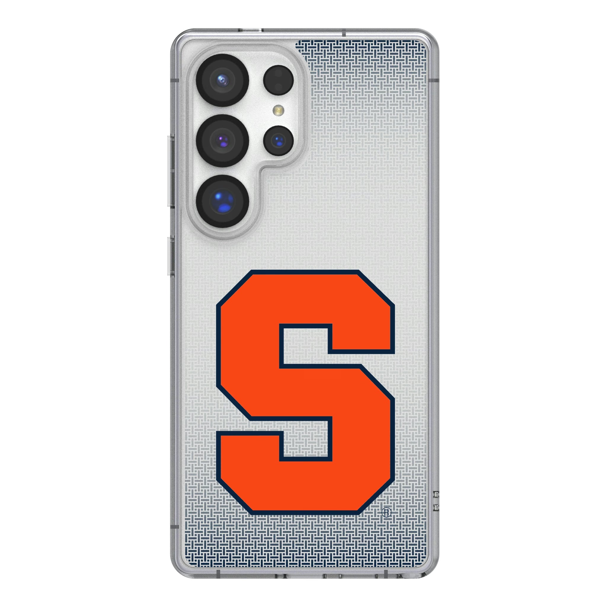 Syracuse University Orange Linen Galaxy Clear Phone Case for Samsung Galaxy