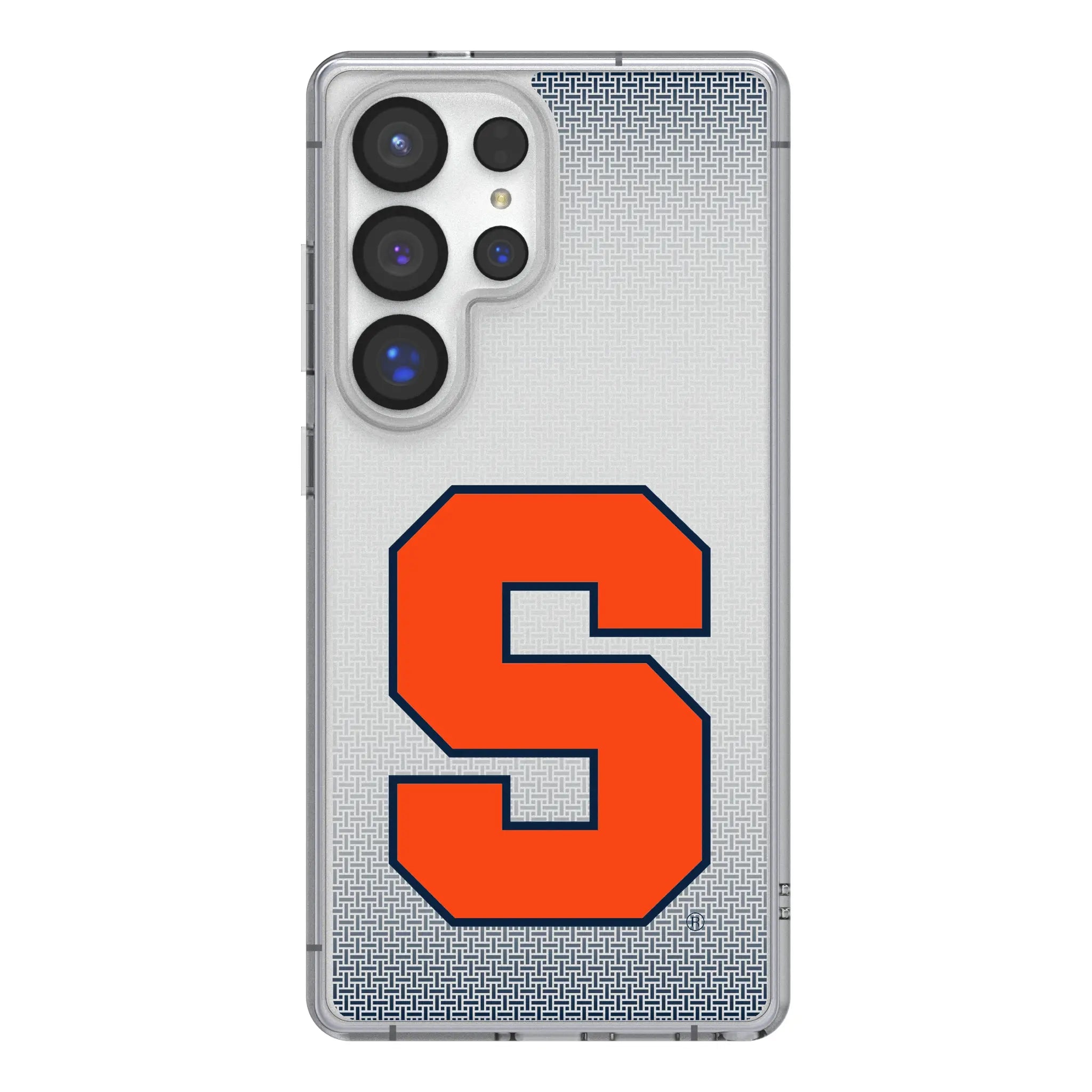 Syracuse University Orange Linen Galaxy Clear Phone Case for Samsung Galaxy#Device_Galaxy S25 Ultra