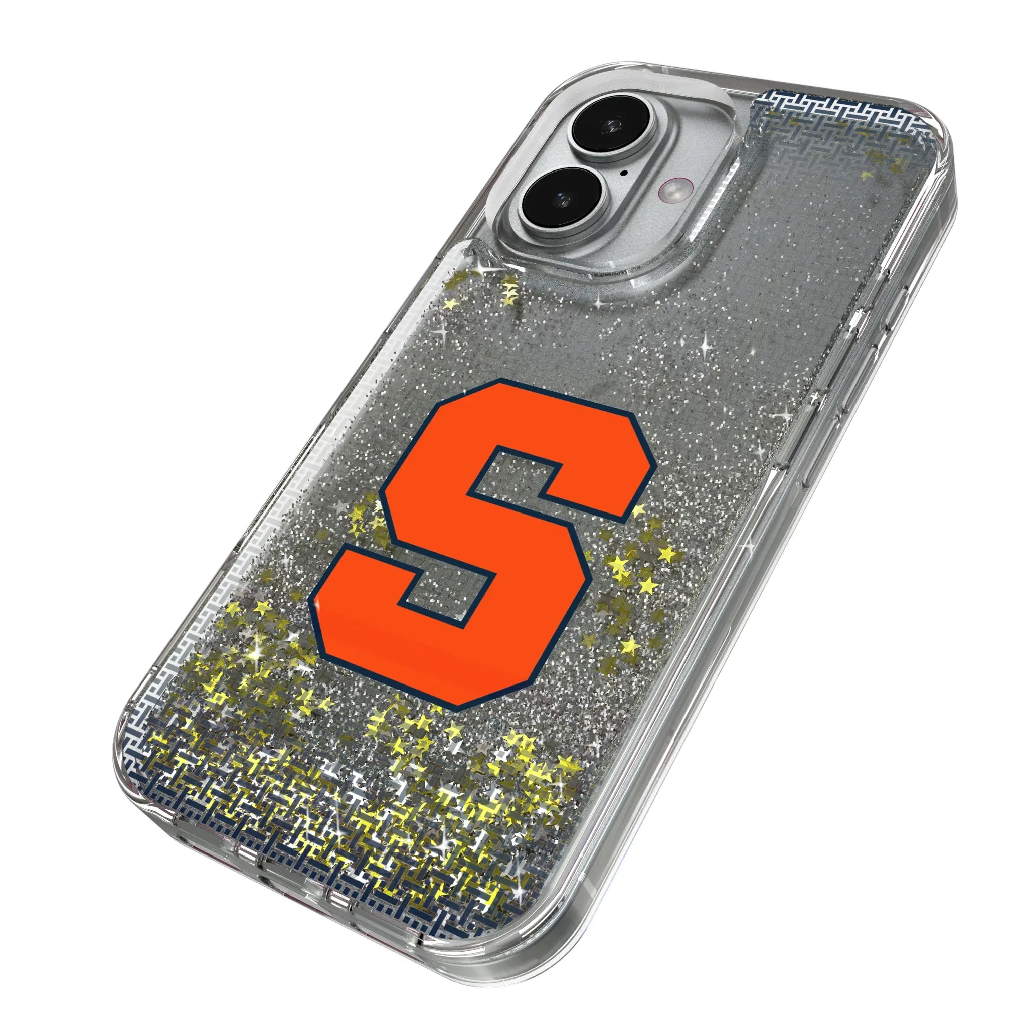Syracuse University Orange Linen iPhone Glitter Phone Case for Apple iPhone - Isometric View