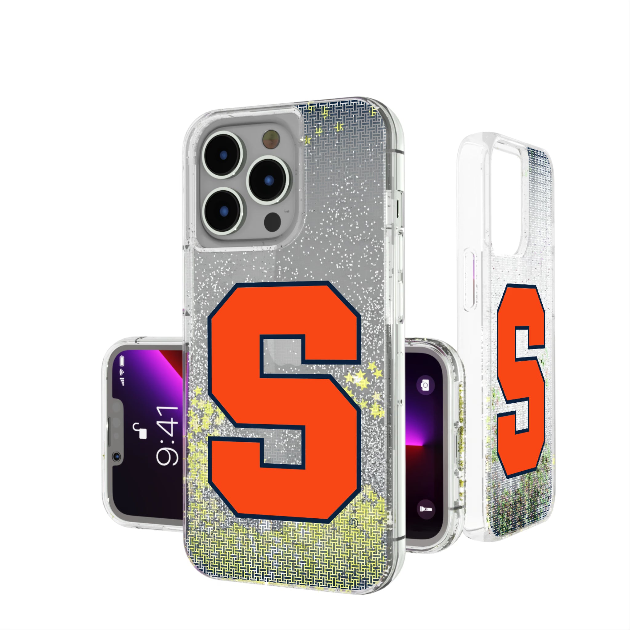 Syracuse University Orange Linen iPhone Glitter Phone Case for Apple iPhone