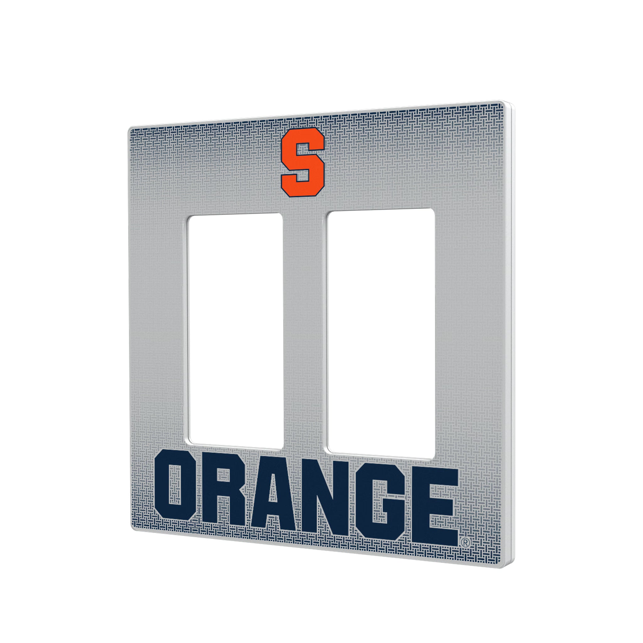 Syracuse University Orange Linen Hidden-Screw Light Switch Plate#Style_Double Rocker