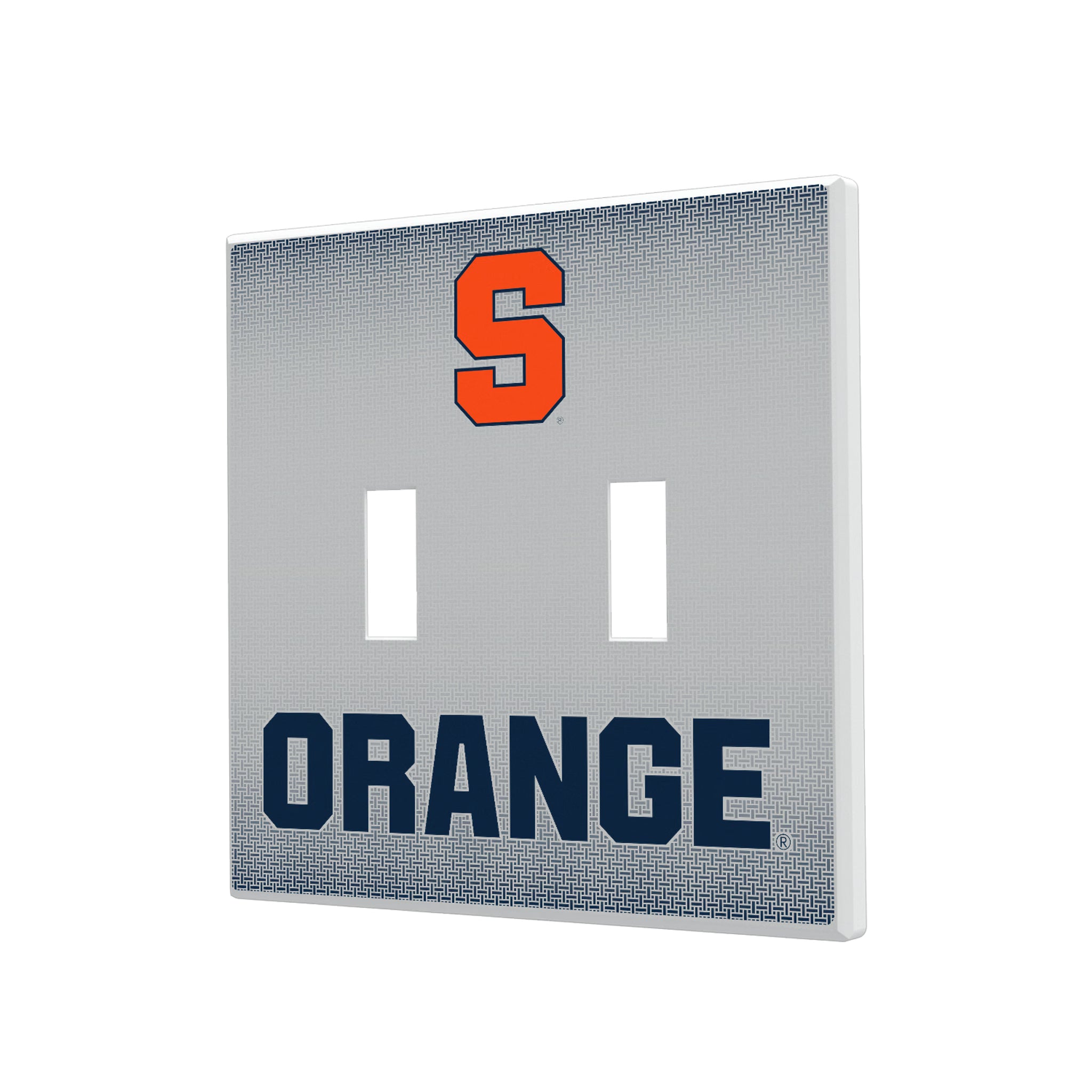 Syracuse University Orange Linen Hidden-Screw Light Switch Plate#Style_Double Toggle