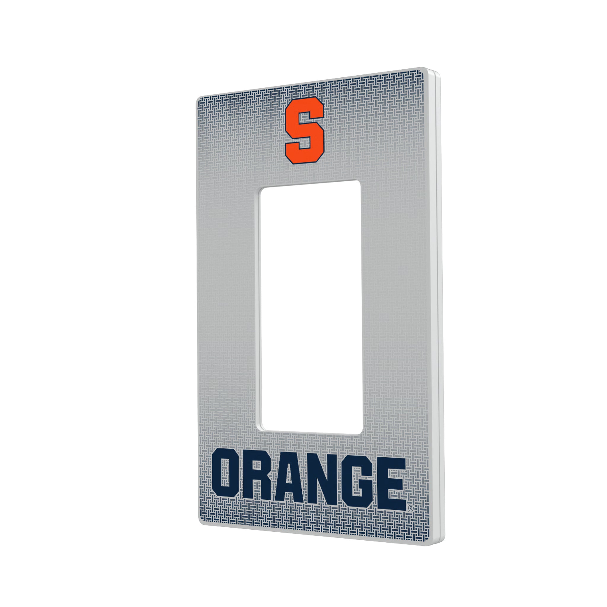 Syracuse University Orange Linen Hidden-Screw Light Switch Plate#Style_Single Rocker