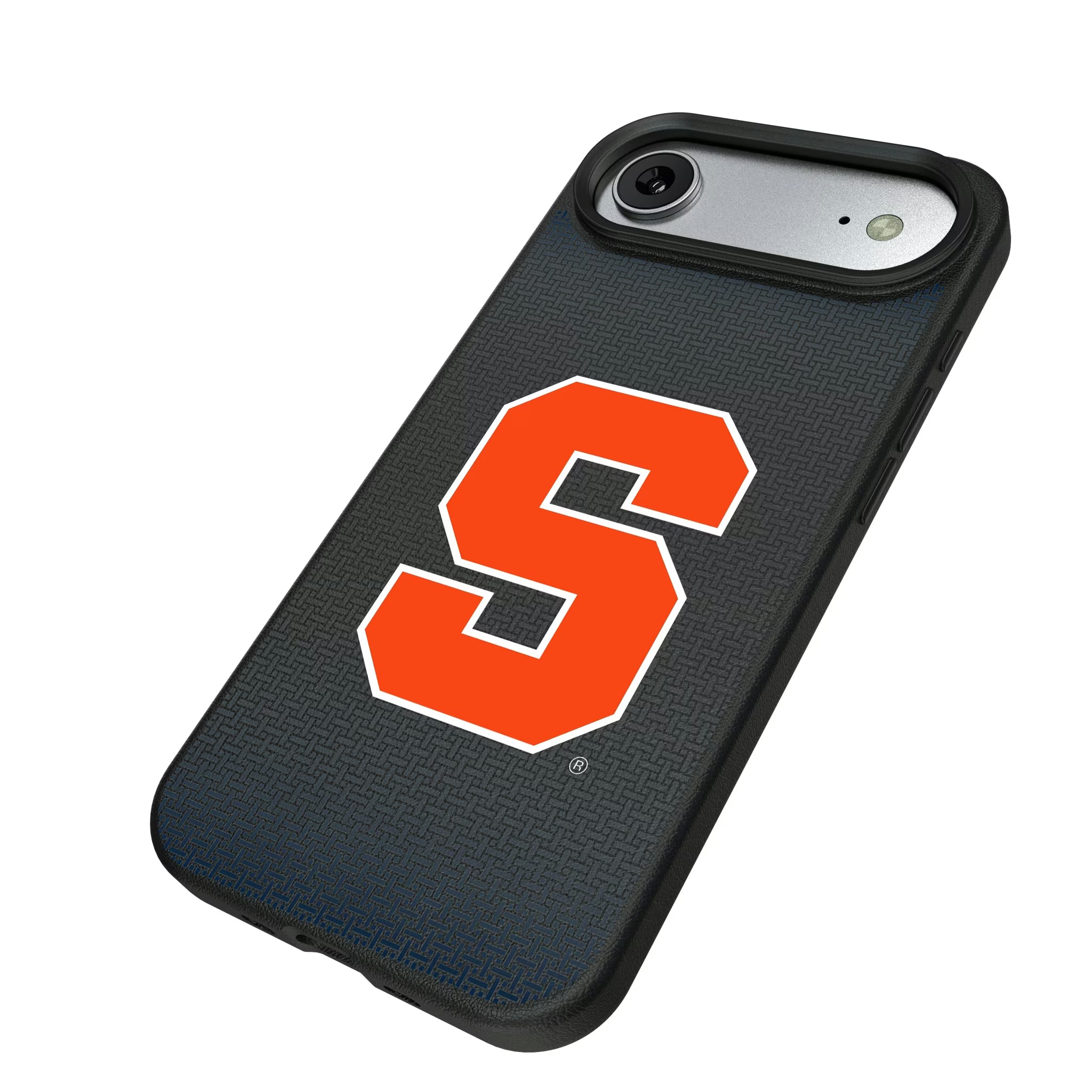 Syracuse University Orange Linen iPhone MagSafe Compatible Phone Case for Apple iPhone - Isometric View#Device_iPhone Air