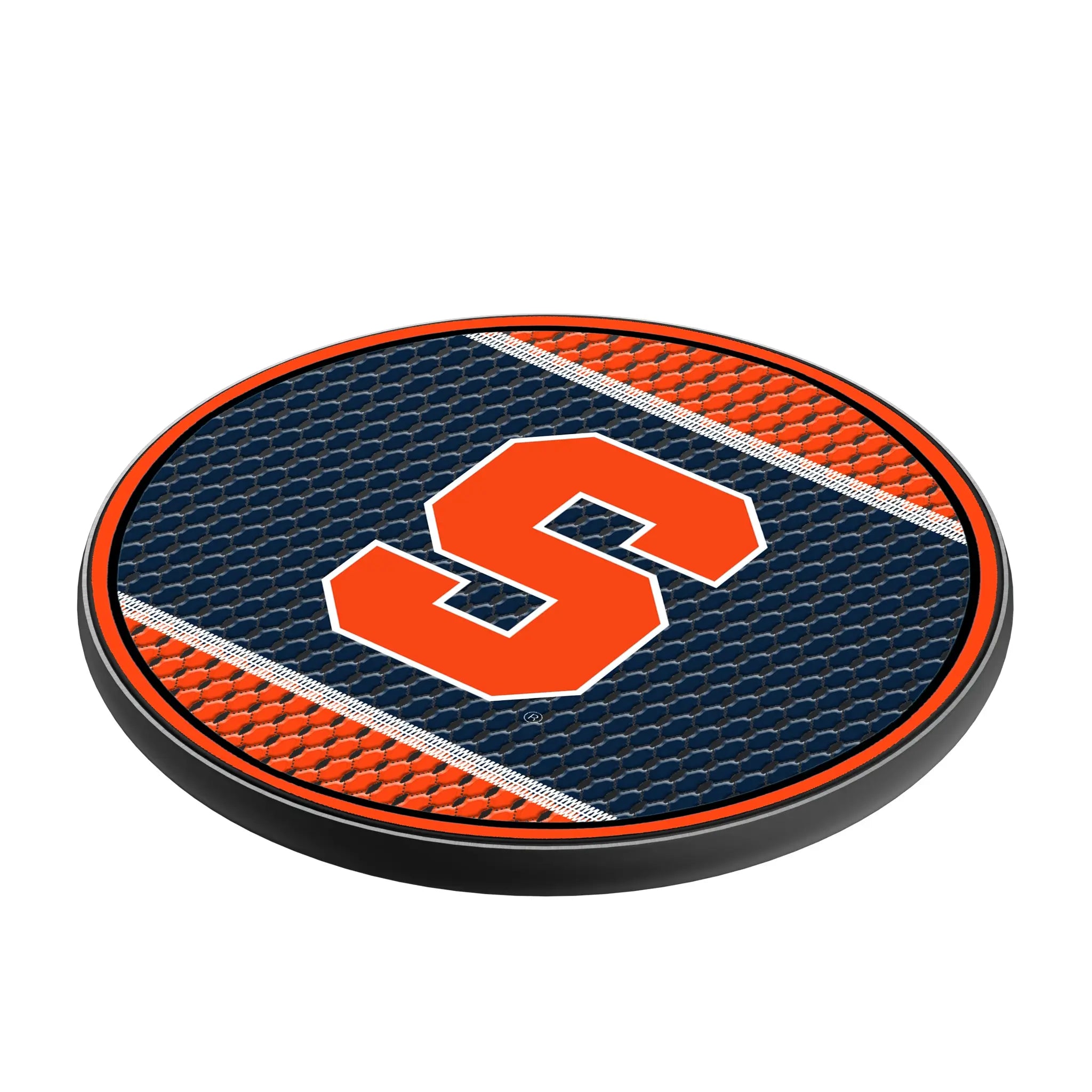 Syracuse University Orange Mesh 15-Watt Wireless Charger - Isometric View