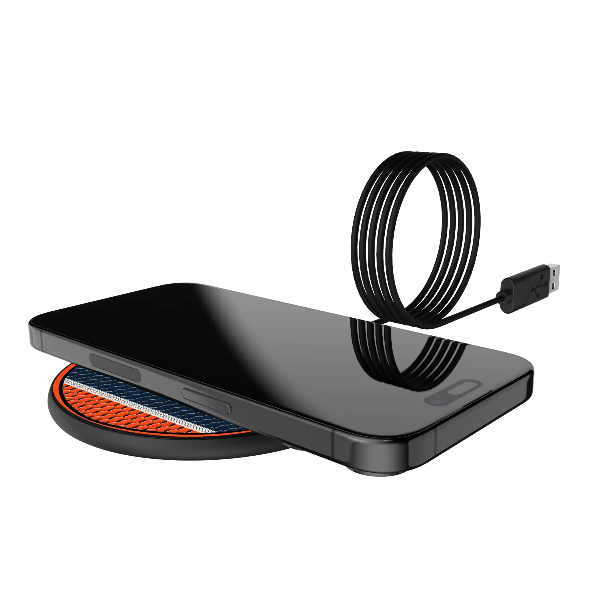 Syracuse University Orange Mesh 15-Watt Wireless Charger - Lifestyle