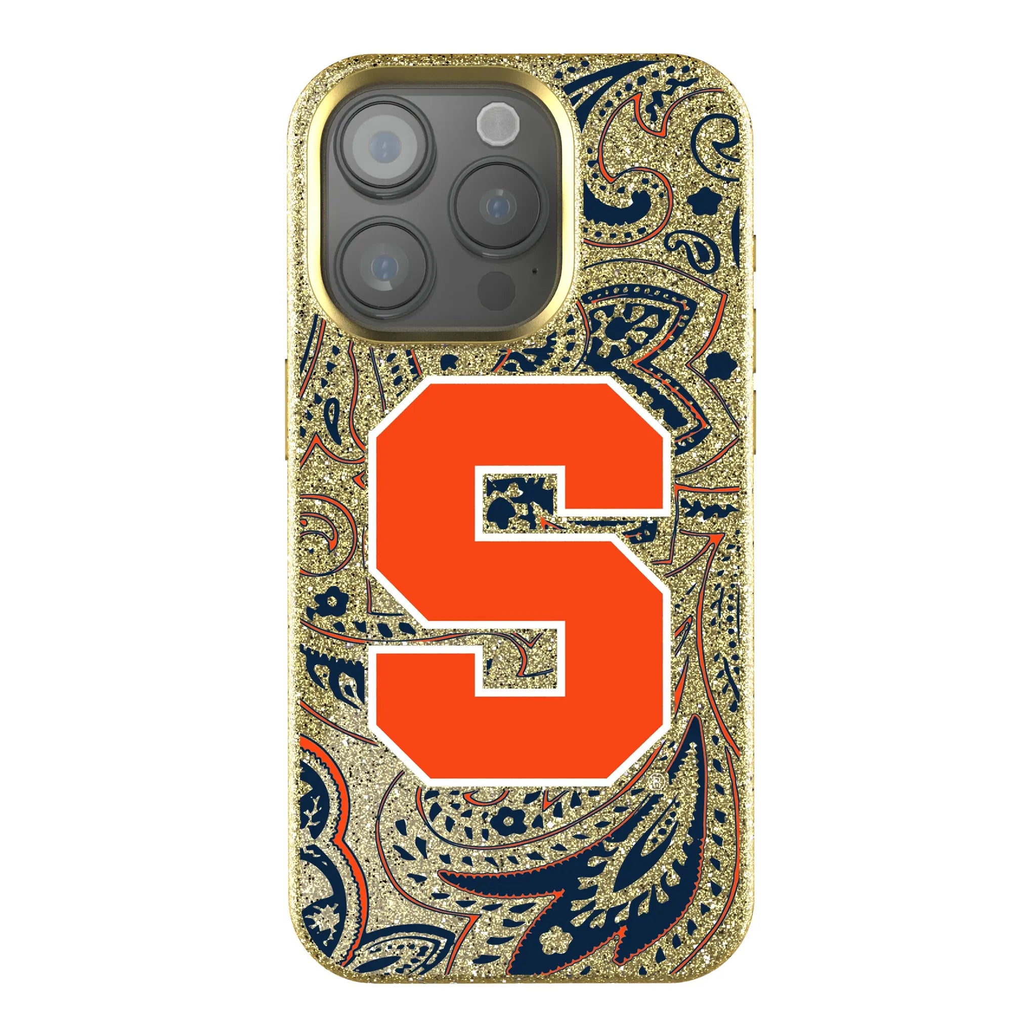 Syracuse University Orange Paisley iPhone Bling Phone Case for Apple iPhone