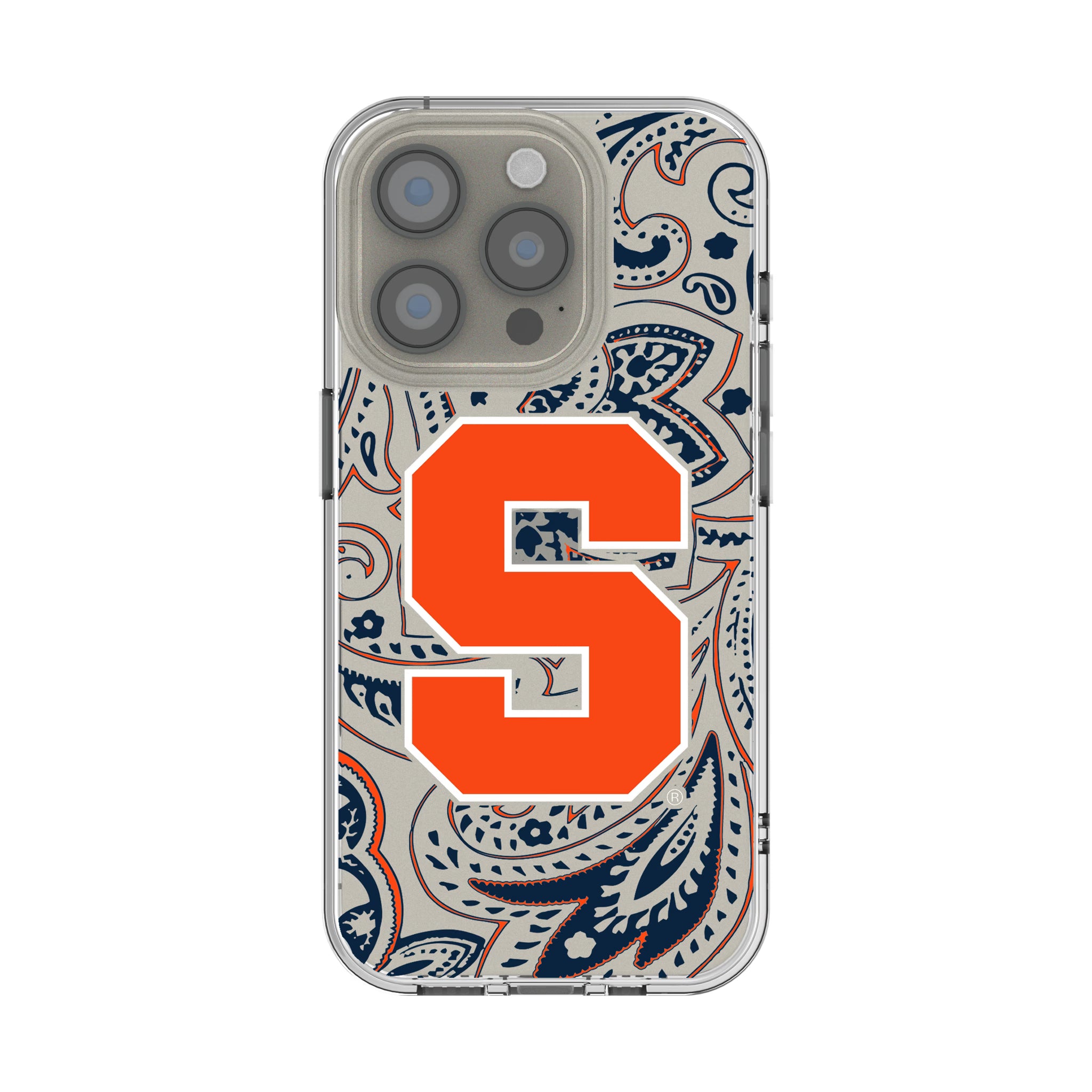 Syracuse University Orange Paisley iPhone Clear Phone Case for Apple iPhone