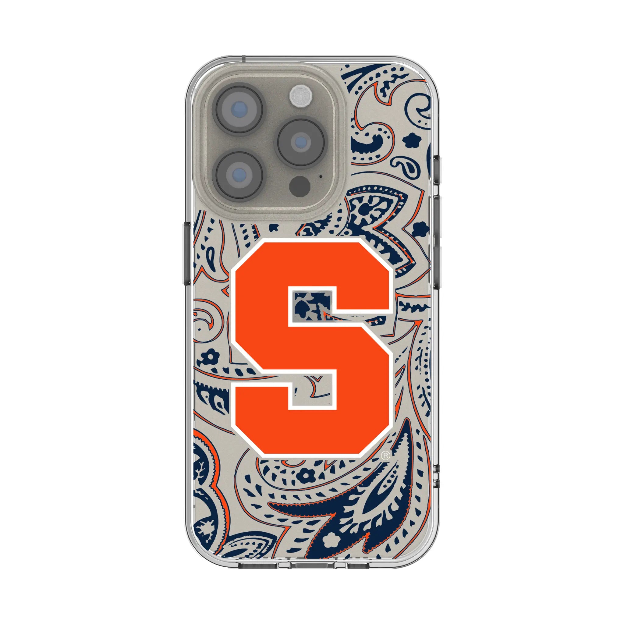 Syracuse University Orange Paisley iPhone Clear Phone Case for Apple iPhone