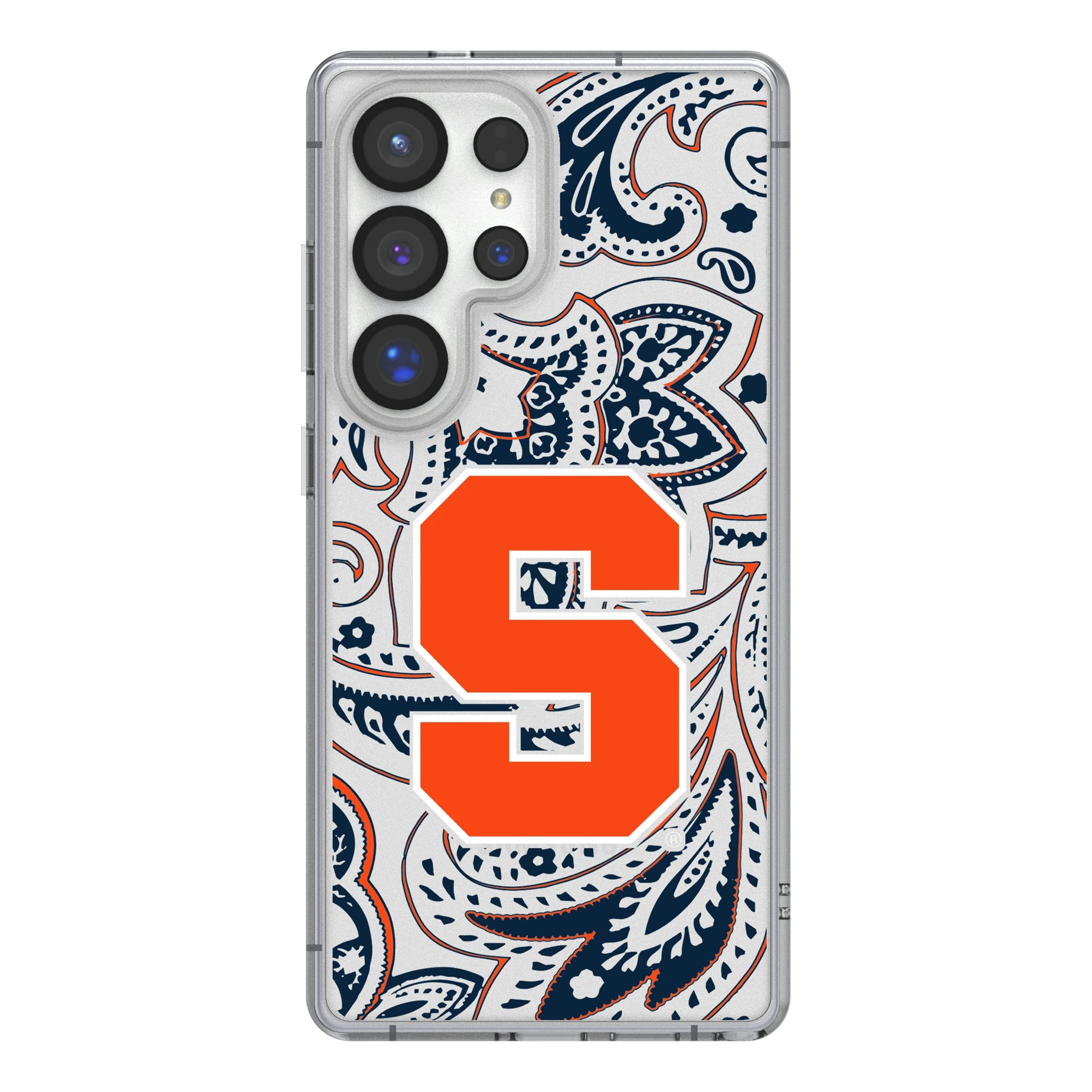 Syracuse University Orange Paisley Galaxy Clear Phone Case for Samsung Galaxy