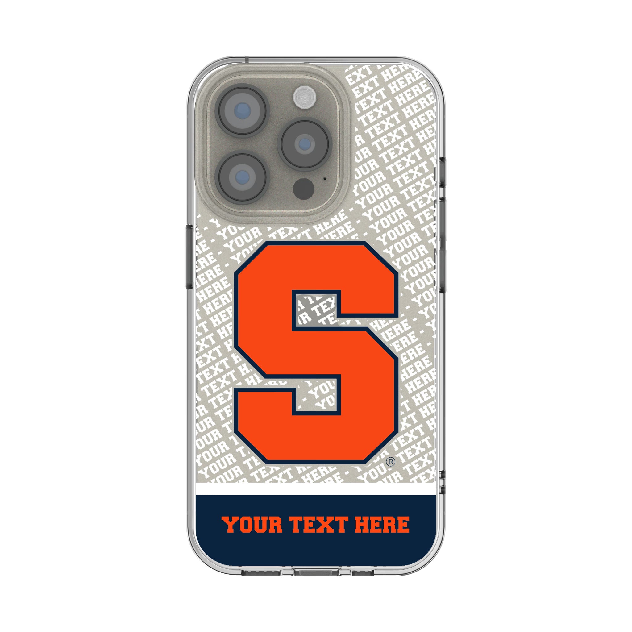 Syracuse University Orange Personalized EndZone Plus iPhone Clear Phone Case for Apple iPhone