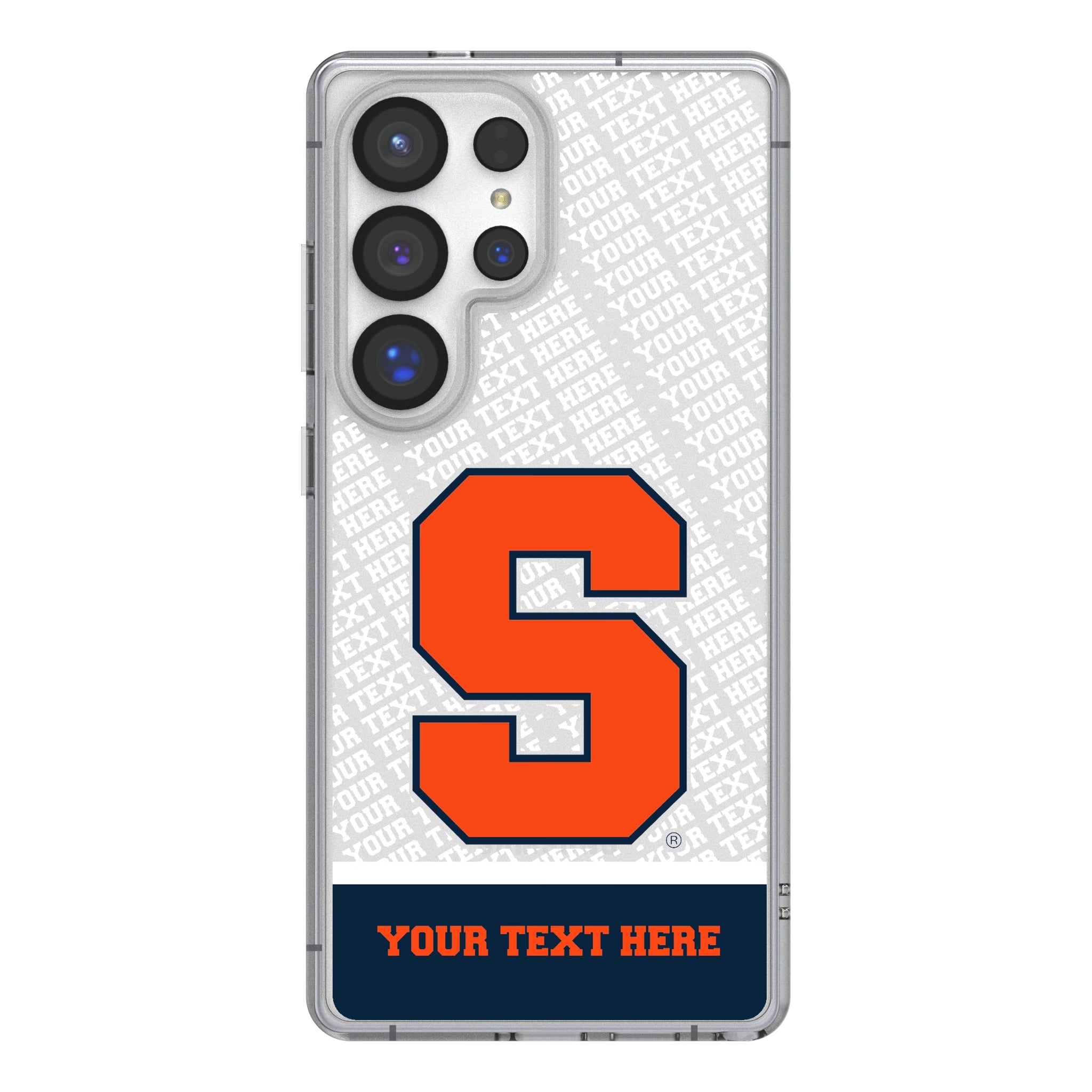 Syracuse University Orange Personalized EndZone Plus Galaxy Clear Phone Case for Samsung Galaxy