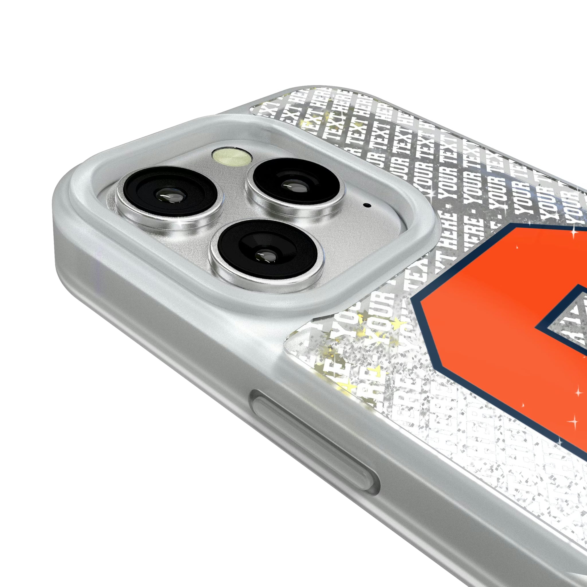 Syracuse University Orange Personalized EndZone Plus iPhone Glitter Phone Case for Apple iPhone - Detail#Device_iPhone 16 Pro