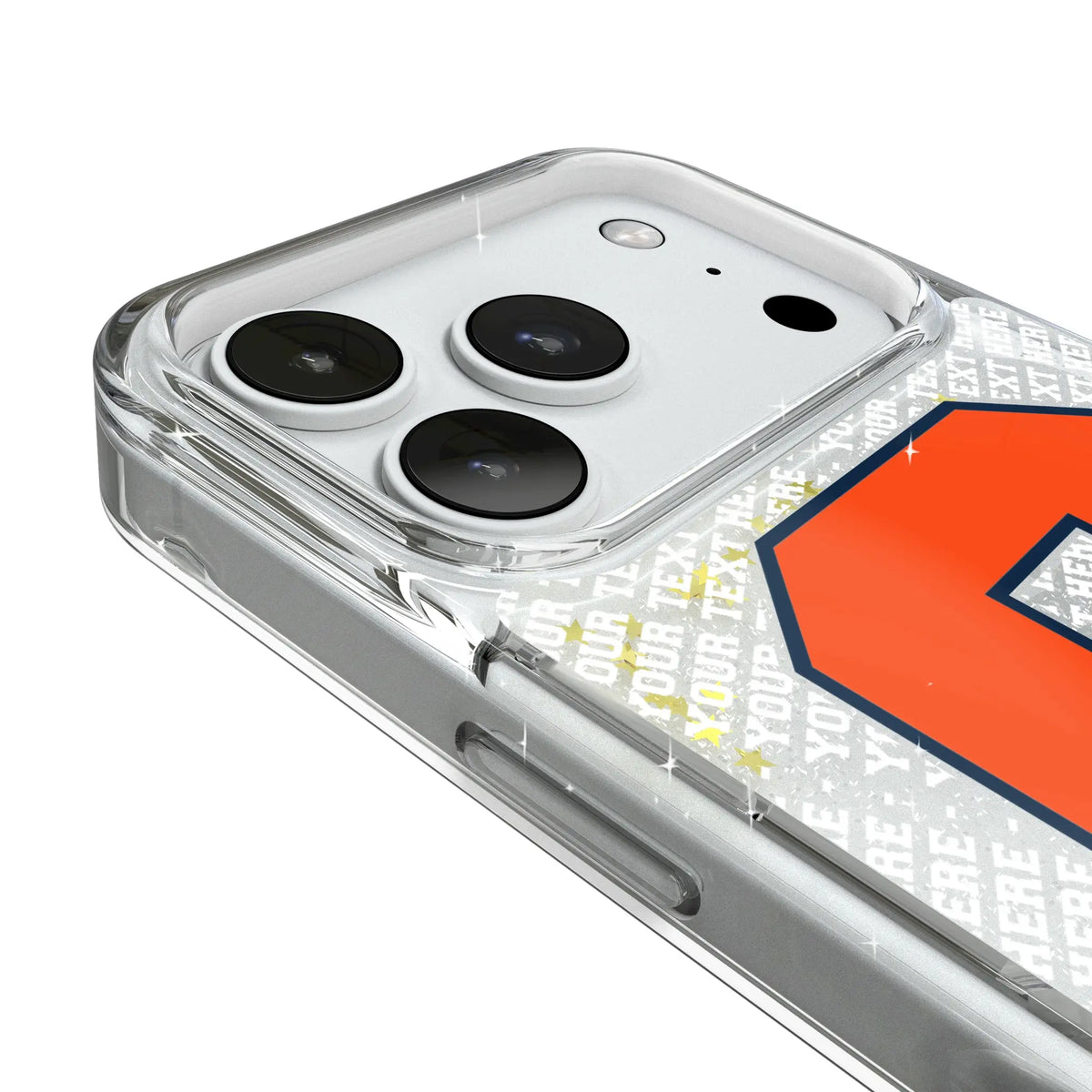 Syracuse University Orange Personalized EndZone Plus iPhone Glitter Phone Case for Apple iPhone - Detail#Device_iPhone 18 Pro