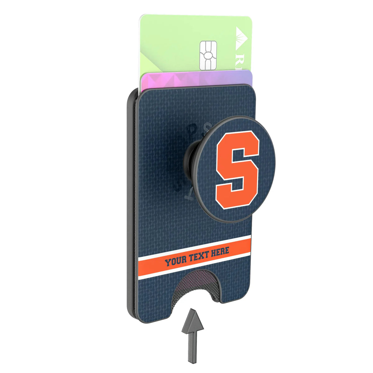 Syracuse University Orange Personalized Endzone Solid Popsockets Wallet Magnetic - Detail