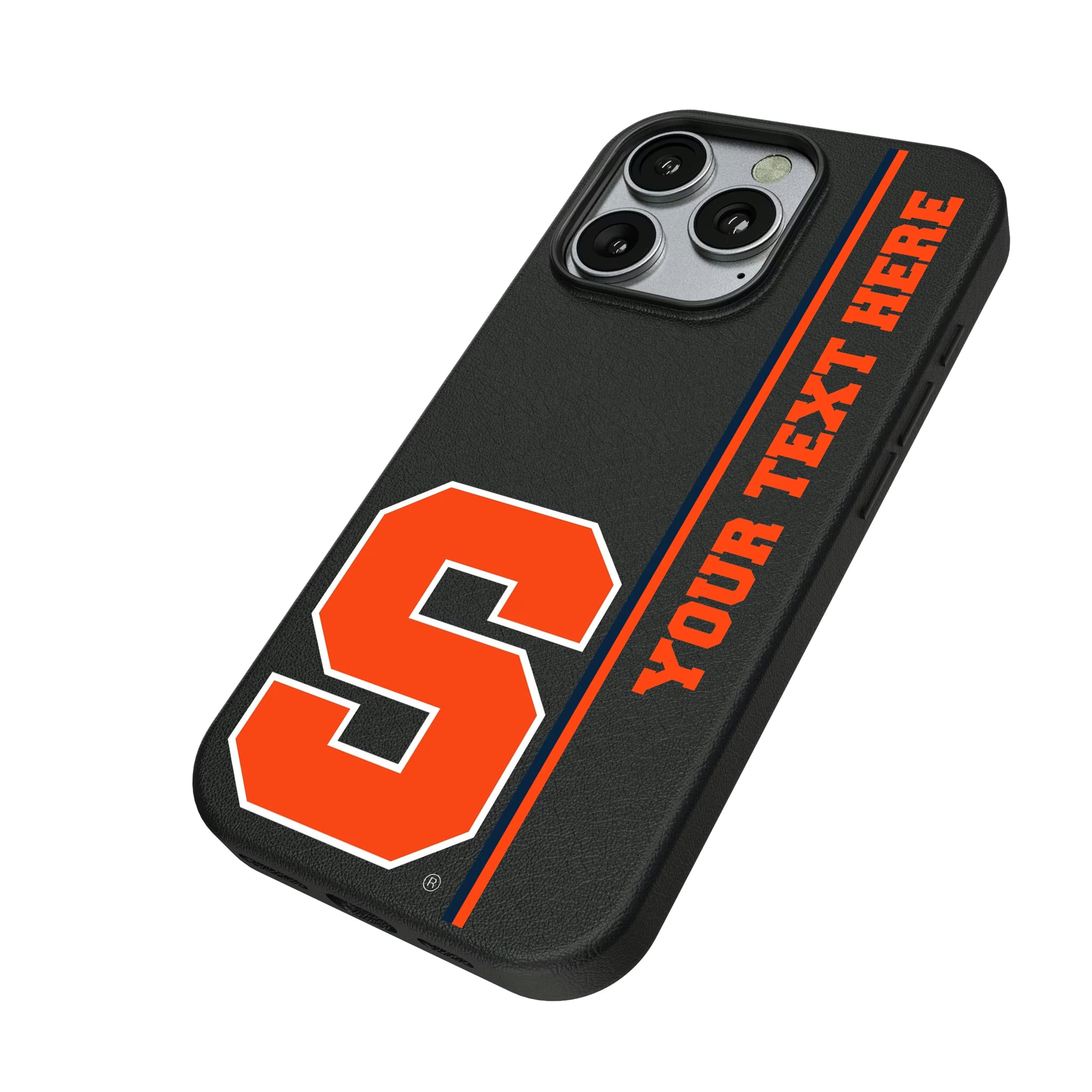 Syracuse University Orange Personalized Sidebard iPhone MagSafe Compatible Phone Case for Apple iPhone - Isometric View