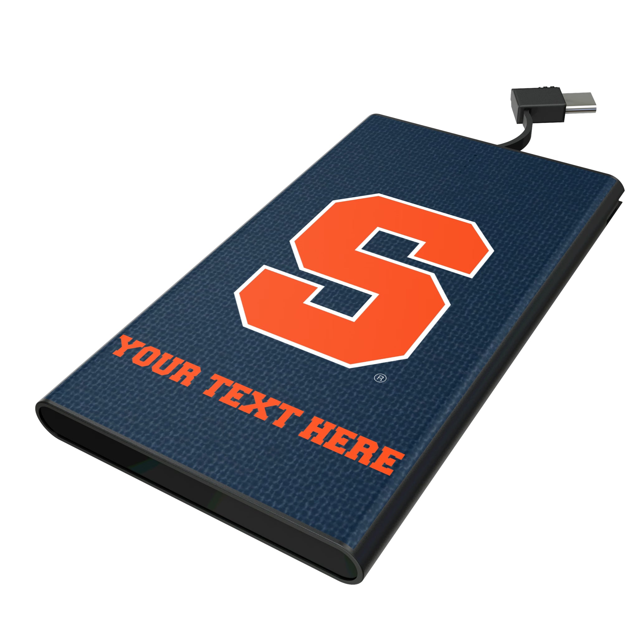 Syracuse University Orange Personalized Solid 5000mAh Flat Powerbank